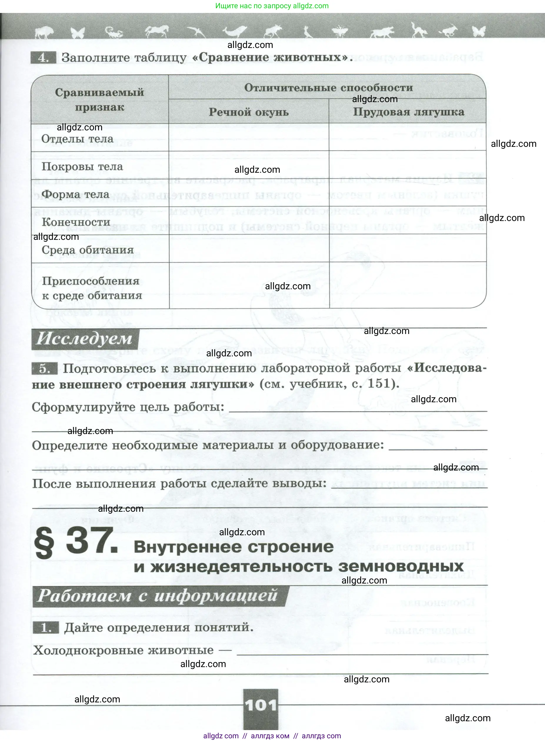 Биология, 8 класс рабочая тетрадь, авторы: Суматохин Сергей Витальевич, Пасечник Владимир Васильевич, Гапонюк Зоя Георгиевна, издательство Просвещение, Москва, 2023, оранжевого цвета, страница 101