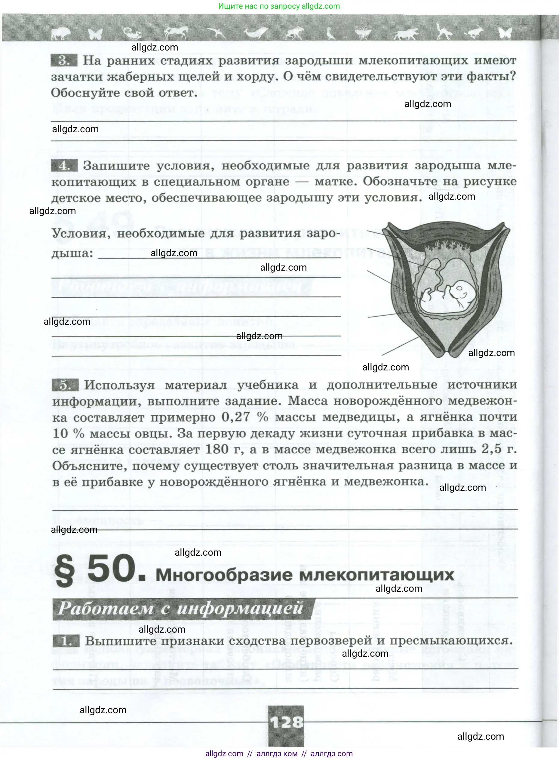 Биология, 8 класс рабочая тетрадь, авторы: Суматохин Сергей Витальевич, Пасечник Владимир Васильевич, Гапонюк Зоя Георгиевна, издательство Просвещение, Москва, 2023, оранжевого цвета, страница 128