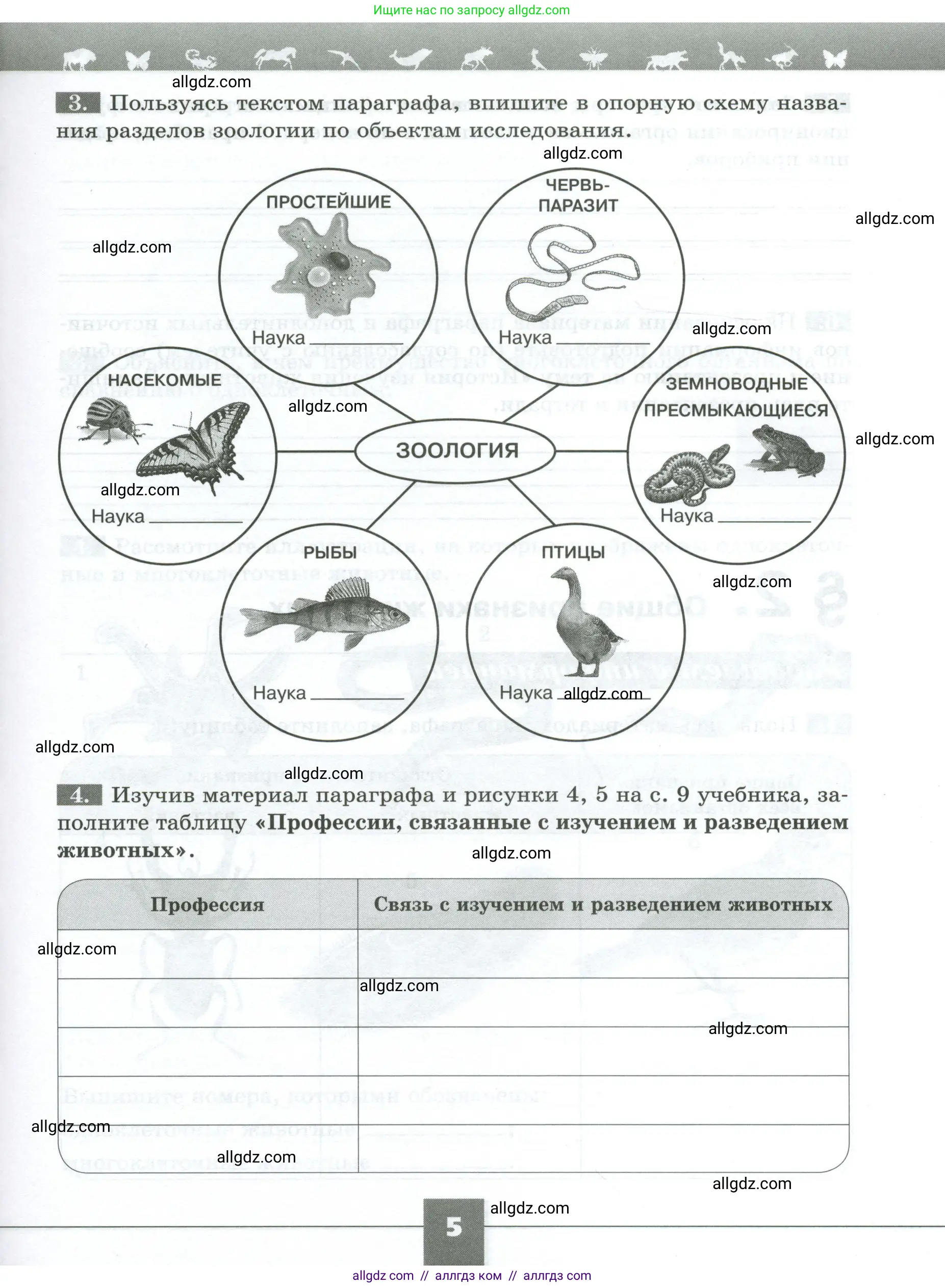 Биология, 8 класс рабочая тетрадь, авторы: Суматохин Сергей Витальевич, Пасечник Владимир Васильевич, Гапонюк Зоя Георгиевна, издательство Просвещение, Москва, 2023, оранжевого цвета, страница 5