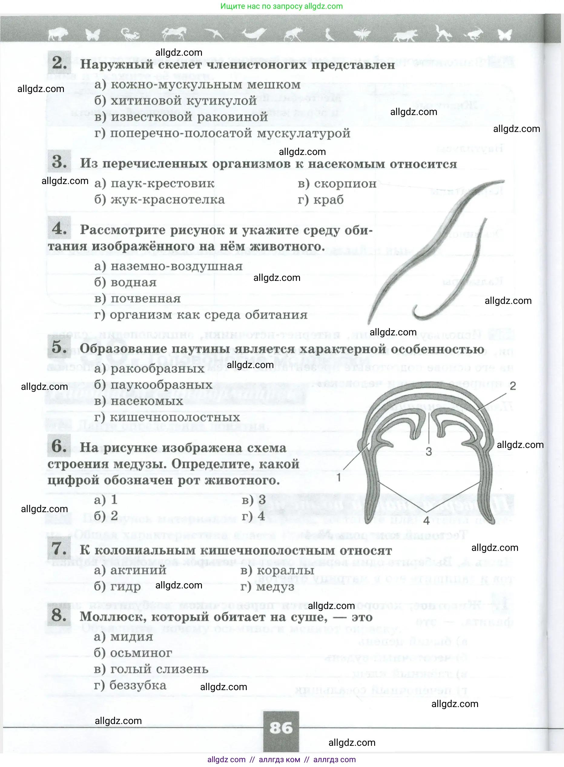 Биология, 8 класс рабочая тетрадь, авторы: Суматохин Сергей Витальевич, Пасечник Владимир Васильевич, Гапонюк Зоя Георгиевна, издательство Просвещение, Москва, 2023, оранжевого цвета, страница 86