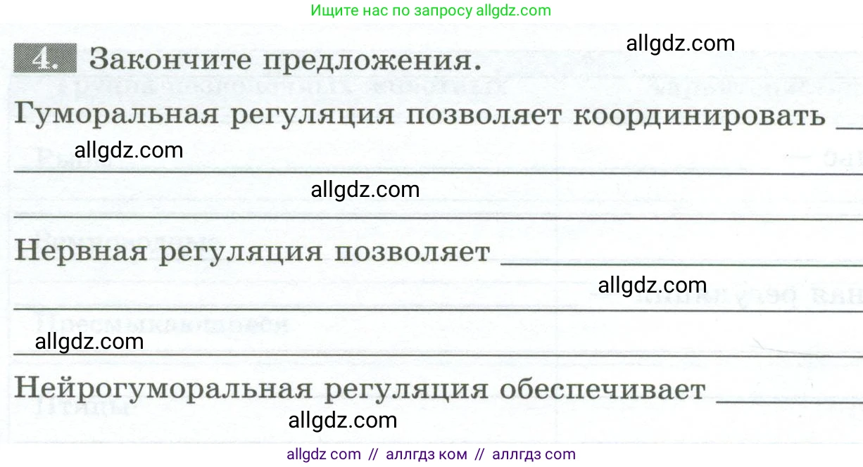 Биология, 8 класс рабочая тетрадь, авторы: Суматохин Сергей Витальевич, Пасечник Владимир Васильевич, Гапонюк Зоя Георгиевна, издательство Просвещение, Москва, 2023, оранжевого цвета, страница 32, номер 4, Условие