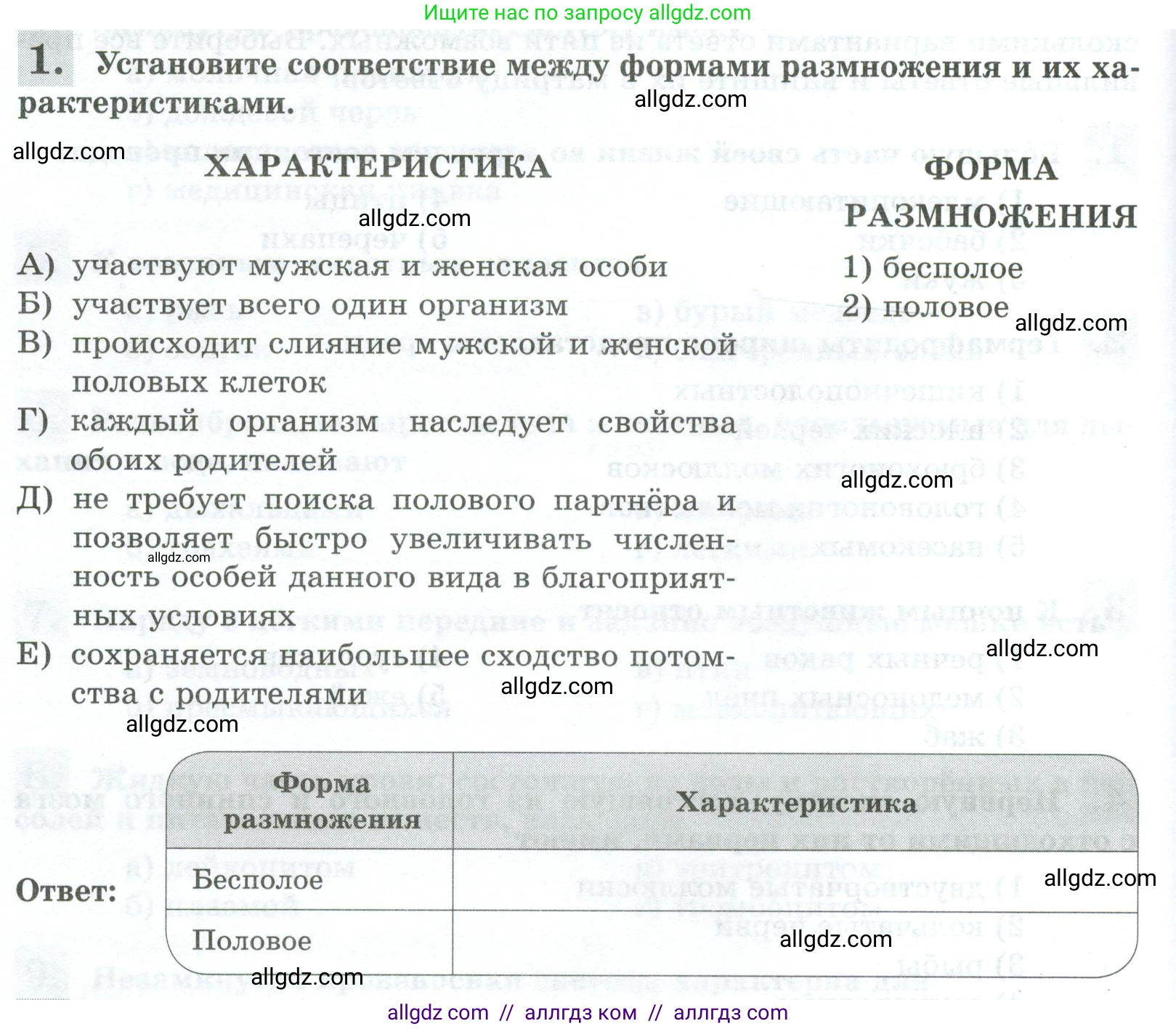 Биология, 8 класс рабочая тетрадь, авторы: Суматохин Сергей Витальевич, Пасечник Владимир Васильевич, Гапонюк Зоя Георгиевна, издательство Просвещение, Москва, 2023, оранжевого цвета, страница 42, номер 1, Условие