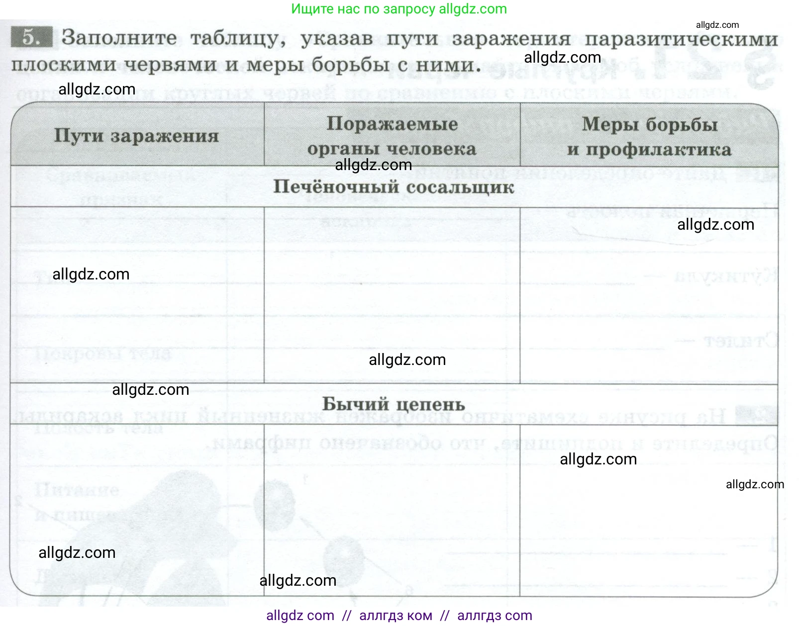Биология, 8 класс рабочая тетрадь, авторы: Суматохин Сергей Витальевич, Пасечник Владимир Васильевич, Гапонюк Зоя Георгиевна, издательство Просвещение, Москва, 2023, оранжевого цвета, страница 65, номер 5, Условие