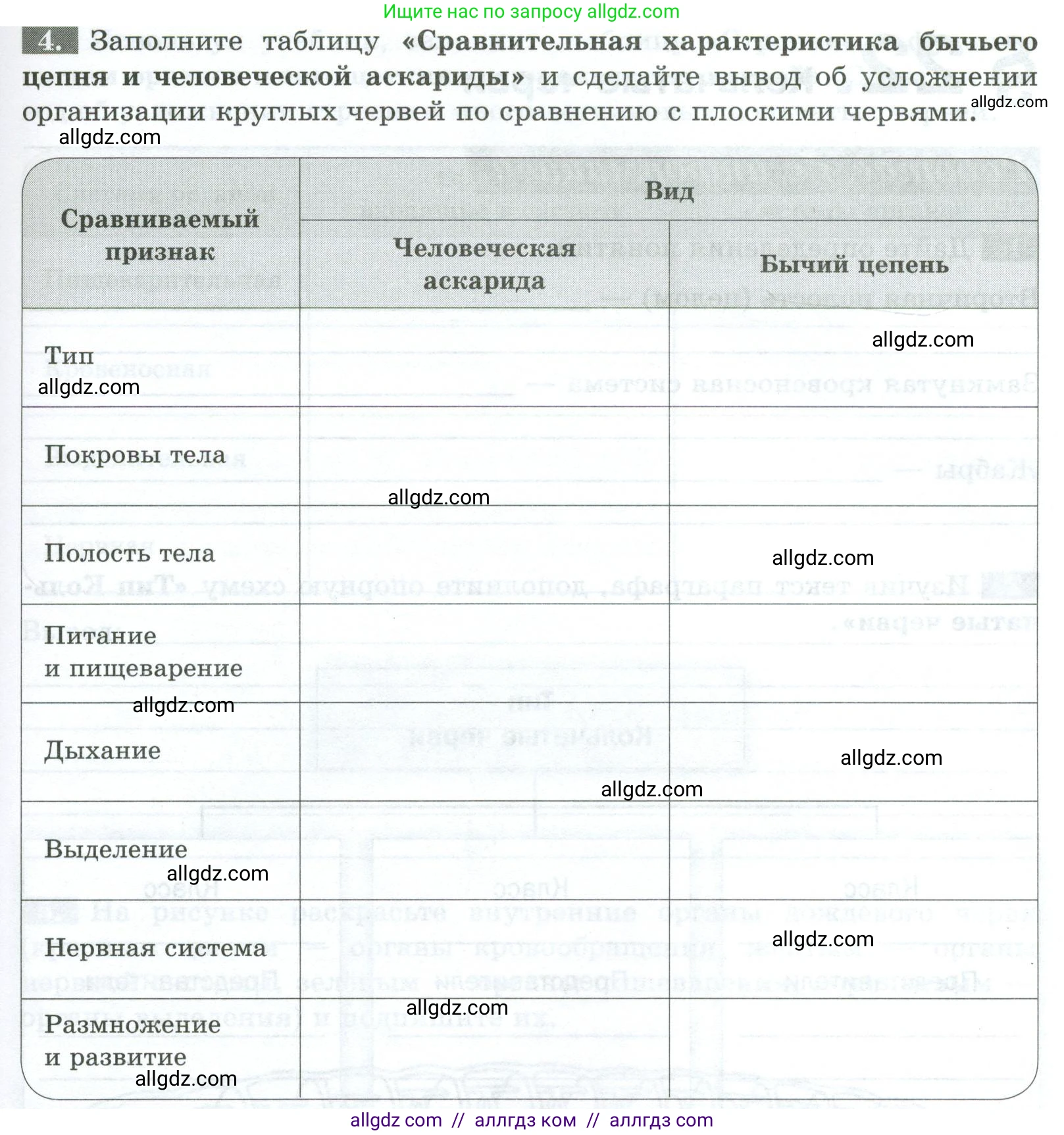 Биология, 8 класс рабочая тетрадь, авторы: Суматохин Сергей Витальевич, Пасечник Владимир Васильевич, Гапонюк Зоя Георгиевна, издательство Просвещение, Москва, 2023, оранжевого цвета, страница 67, номер 4, Условие