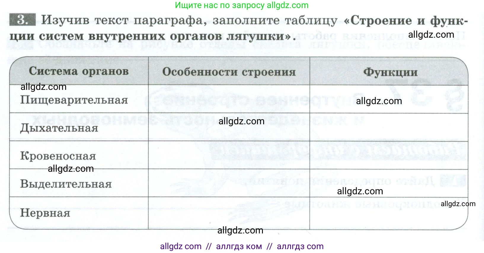 Биология, 8 класс рабочая тетрадь, авторы: Суматохин Сергей Витальевич, Пасечник Владимир Васильевич, Гапонюк Зоя Георгиевна, издательство Просвещение, Москва, 2023, оранжевого цвета, страница 102, номер 3, Условие