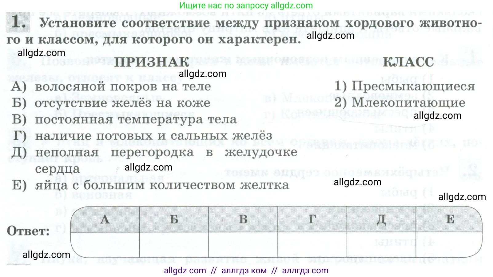 Биология, 8 класс рабочая тетрадь, авторы: Суматохин Сергей Витальевич, Пасечник Владимир Васильевич, Гапонюк Зоя Георгиевна, издательство Просвещение, Москва, 2023, оранжевого цвета, страница 134, номер 1, Условие