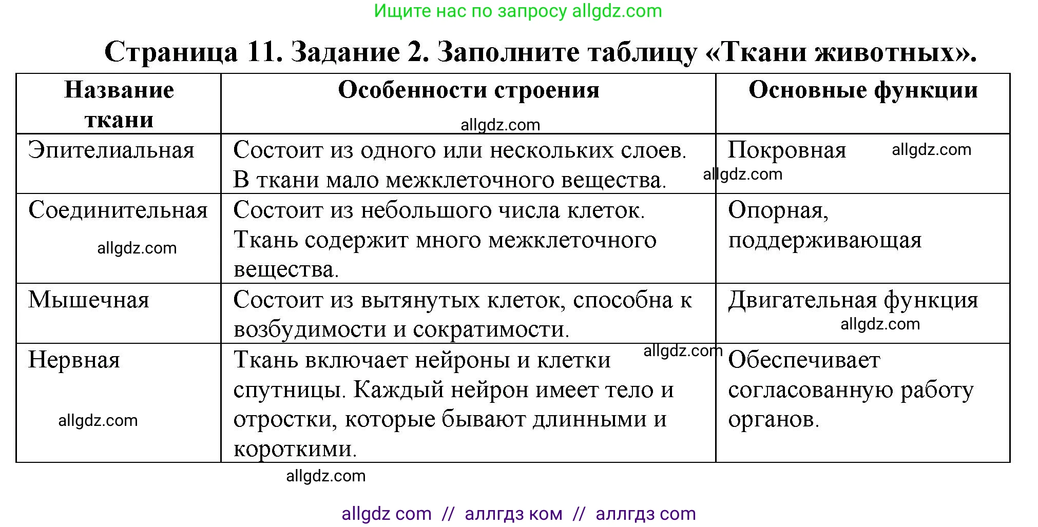 Биология, 8 класс рабочая тетрадь, авторы: Суматохин Сергей Витальевич, Пасечник Владимир Васильевич, Гапонюк Зоя Георгиевна, издательство Просвещение, Москва, 2023, оранжевого цвета, страница 11, номер 2, Решение