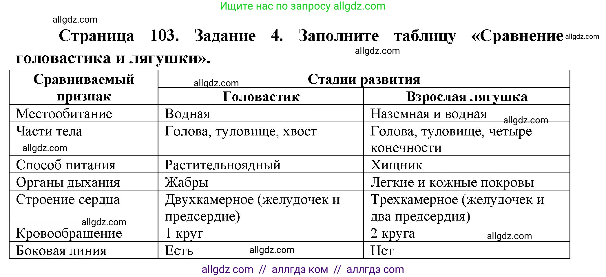 Биология, 8 класс рабочая тетрадь, авторы: Суматохин Сергей Витальевич, Пасечник Владимир Васильевич, Гапонюк Зоя Георгиевна, издательство Просвещение, Москва, 2023, оранжевого цвета, страница 103, номер 4, Решение