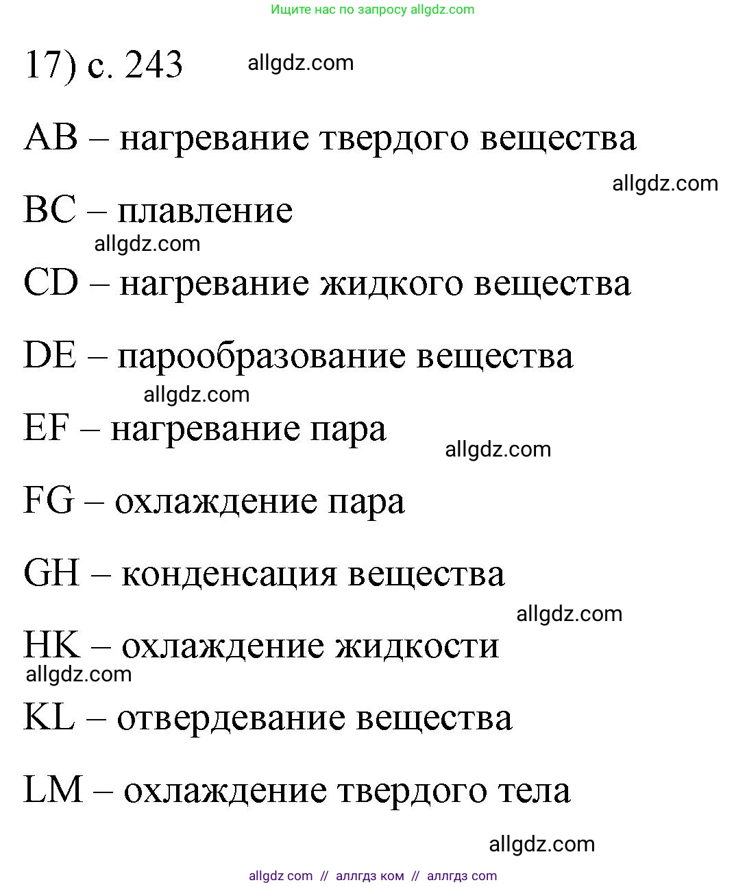 Физика, 8 класс Учебник, автор: Пёрышкин И М, издательство Просвещение, Москва, 2023, белого цвета, страница 243, номер 17, Решение 1