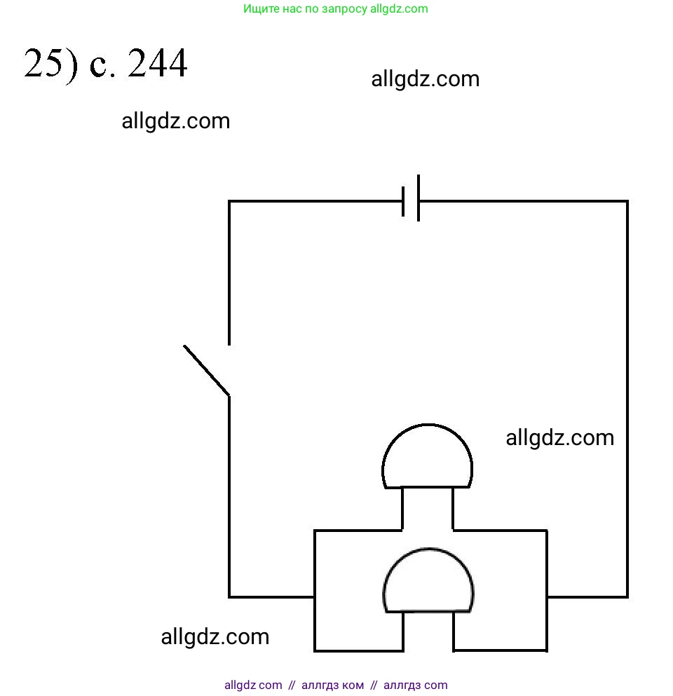 Физика, 8 класс Учебник, автор: Пёрышкин И М, издательство Просвещение, Москва, 2023, белого цвета, страница 244, номер 25, Решение 1