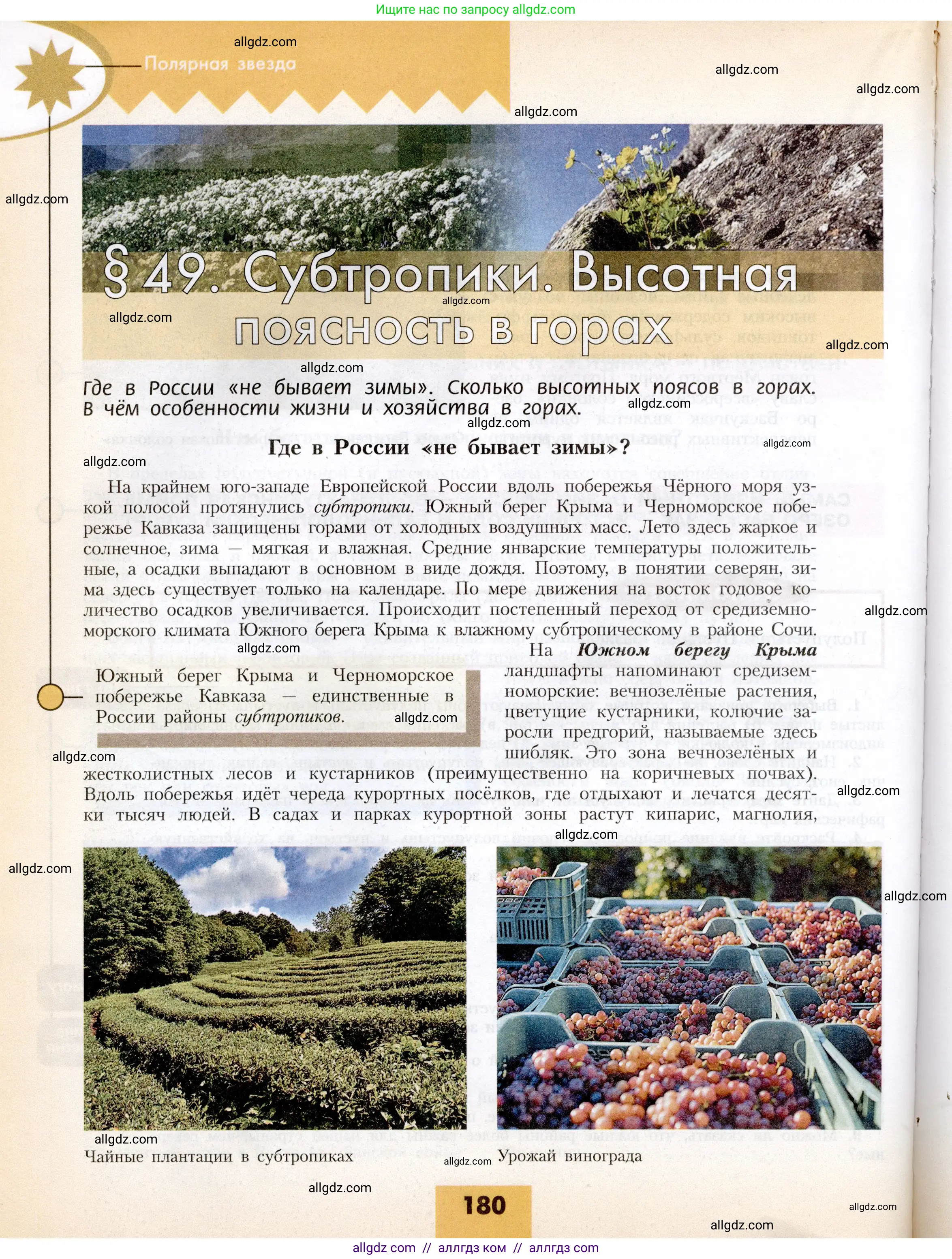 География, 8 класс Учебник, авторы: Алексеев Александр Иванович, Николина Вера Викторовна, Липкина Елена Карловна, Болысов Сергей Иванович, Кузнецова Галина Юрьевна, издательство Просвещение, Москва, 2023, жёлтого цвета, страница 180