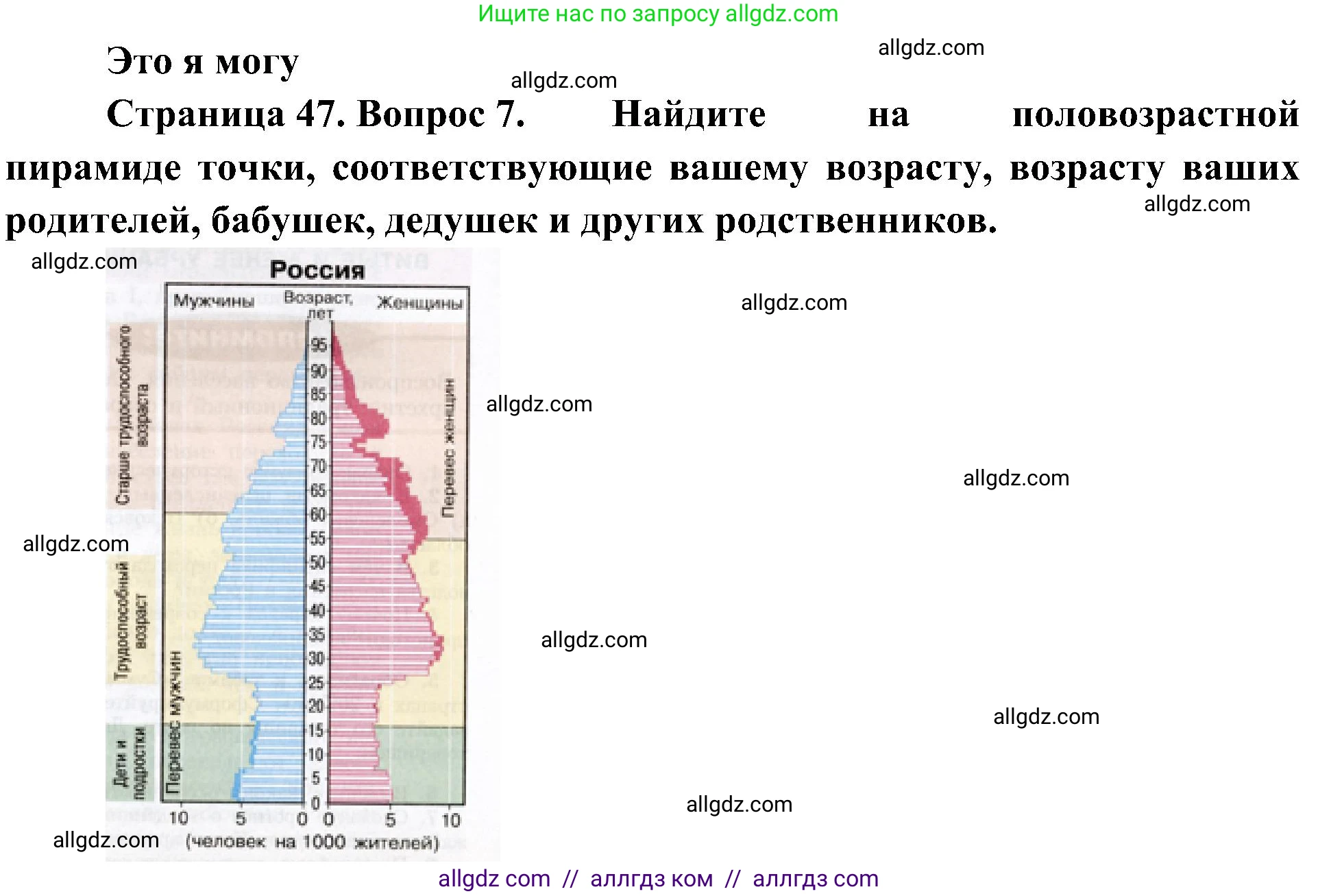 География, 8 класс Учебник, авторы: Алексеев Александр Иванович, Николина Вера Викторовна, Липкина Елена Карловна, Болысов Сергей Иванович, Кузнецова Галина Юрьевна, издательство Просвещение, Москва, 2023, жёлтого цвета, страница 47, номер 7, Решение