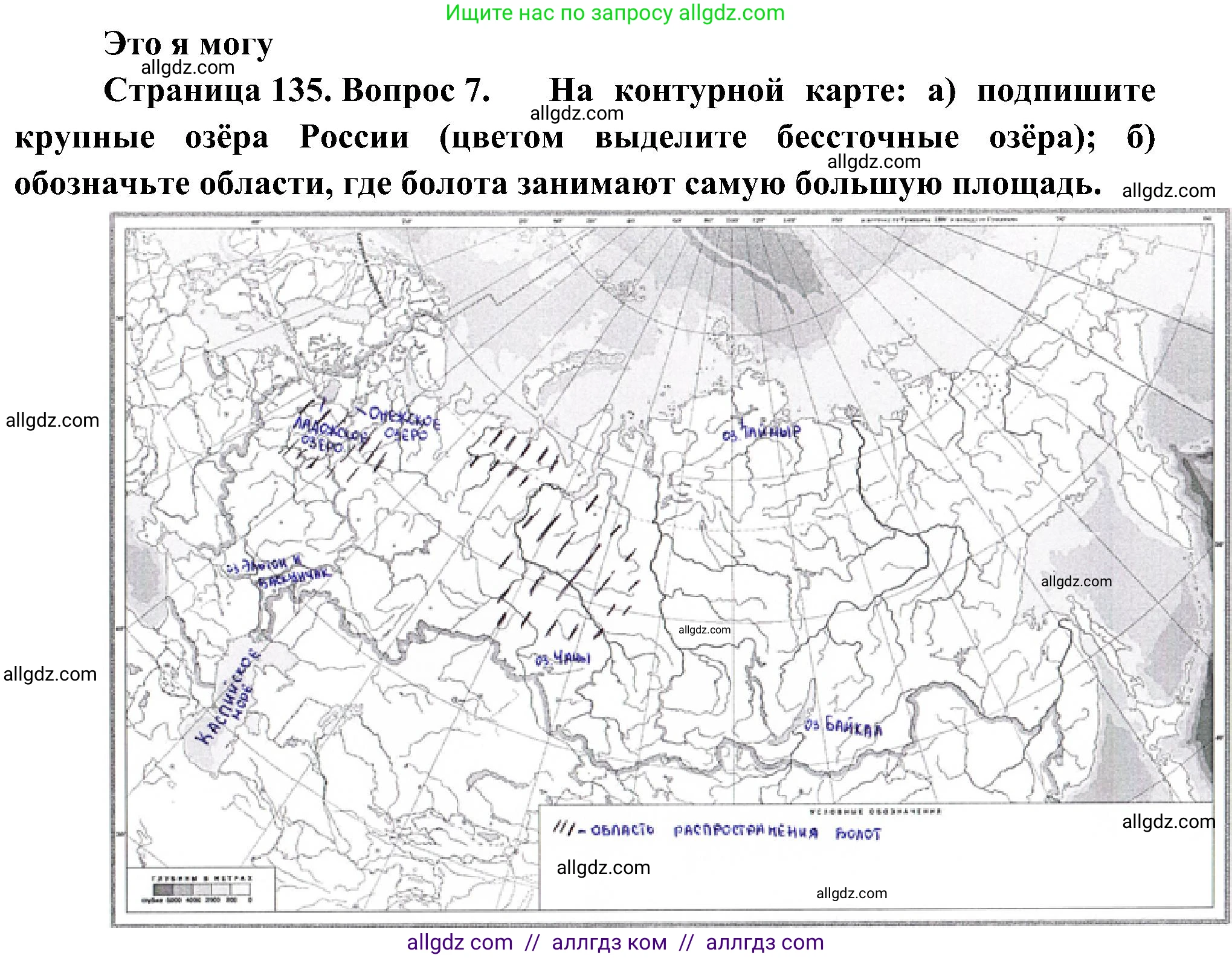 География, 8 класс Учебник, авторы: Алексеев Александр Иванович, Николина Вера Викторовна, Липкина Елена Карловна, Болысов Сергей Иванович, Кузнецова Галина Юрьевна, издательство Просвещение, Москва, 2023, жёлтого цвета, страница 135, номер 7, Решение