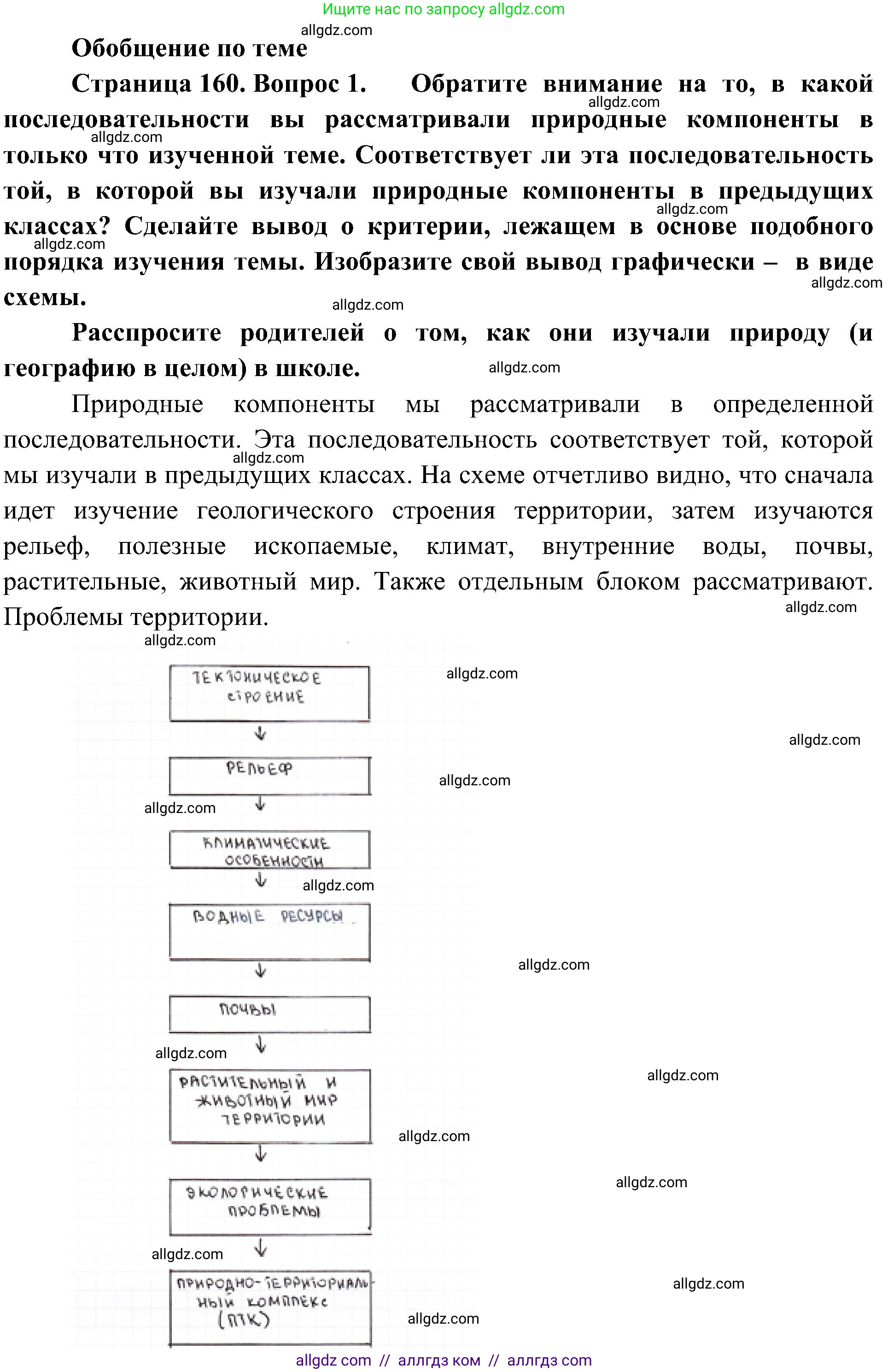 География, 8 класс Учебник, авторы: Алексеев Александр Иванович, Николина Вера Викторовна, Липкина Елена Карловна, Болысов Сергей Иванович, Кузнецова Галина Юрьевна, издательство Просвещение, Москва, 2023, жёлтого цвета, страница 160, Решение