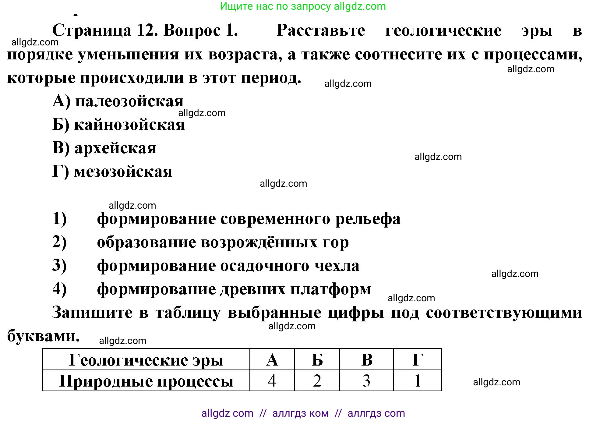 География, 8 класс Проверочные работы, авторы: Бондарева Мария Владимировна, Шидловский Игорь Михайлович, издательство Просвещение, Москва, 2023, жёлтого цвета, страница 12, номер 1, Решение