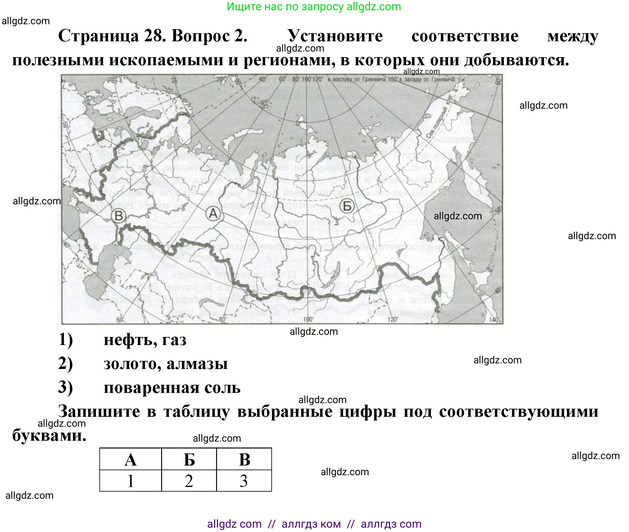 География, 8 класс Проверочные работы, авторы: Бондарева Мария Владимировна, Шидловский Игорь Михайлович, издательство Просвещение, Москва, 2023, жёлтого цвета, страница 28, номер 2, Решение