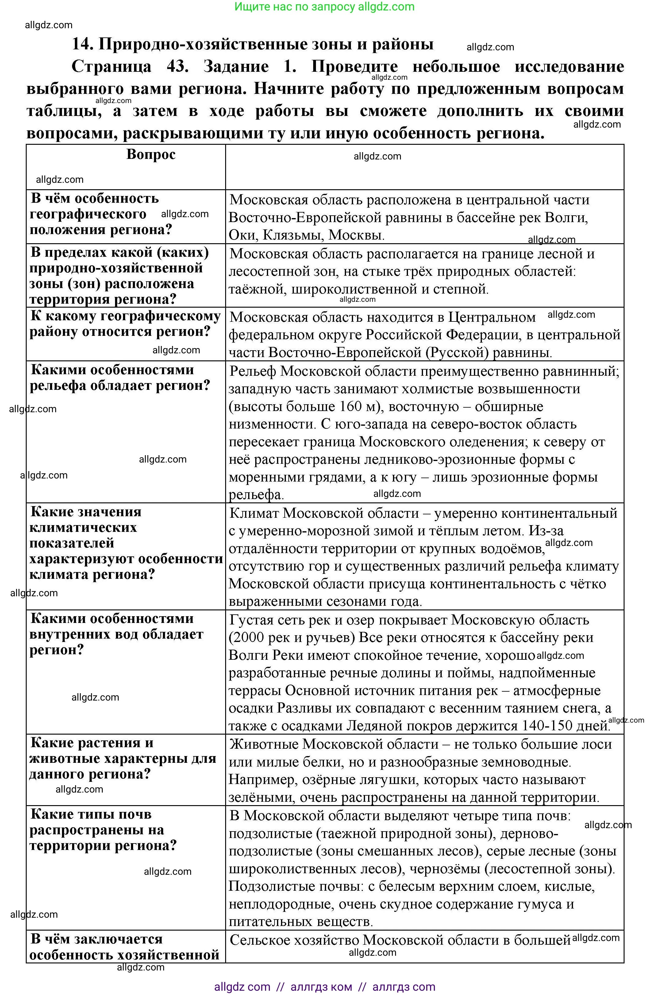 География, 8 класс Практические работы, автор: Дубинина Софья Петровна, издательство Просвещение, Москва, 2023, жёлтого цвета, страница 43, номер 1, Решение