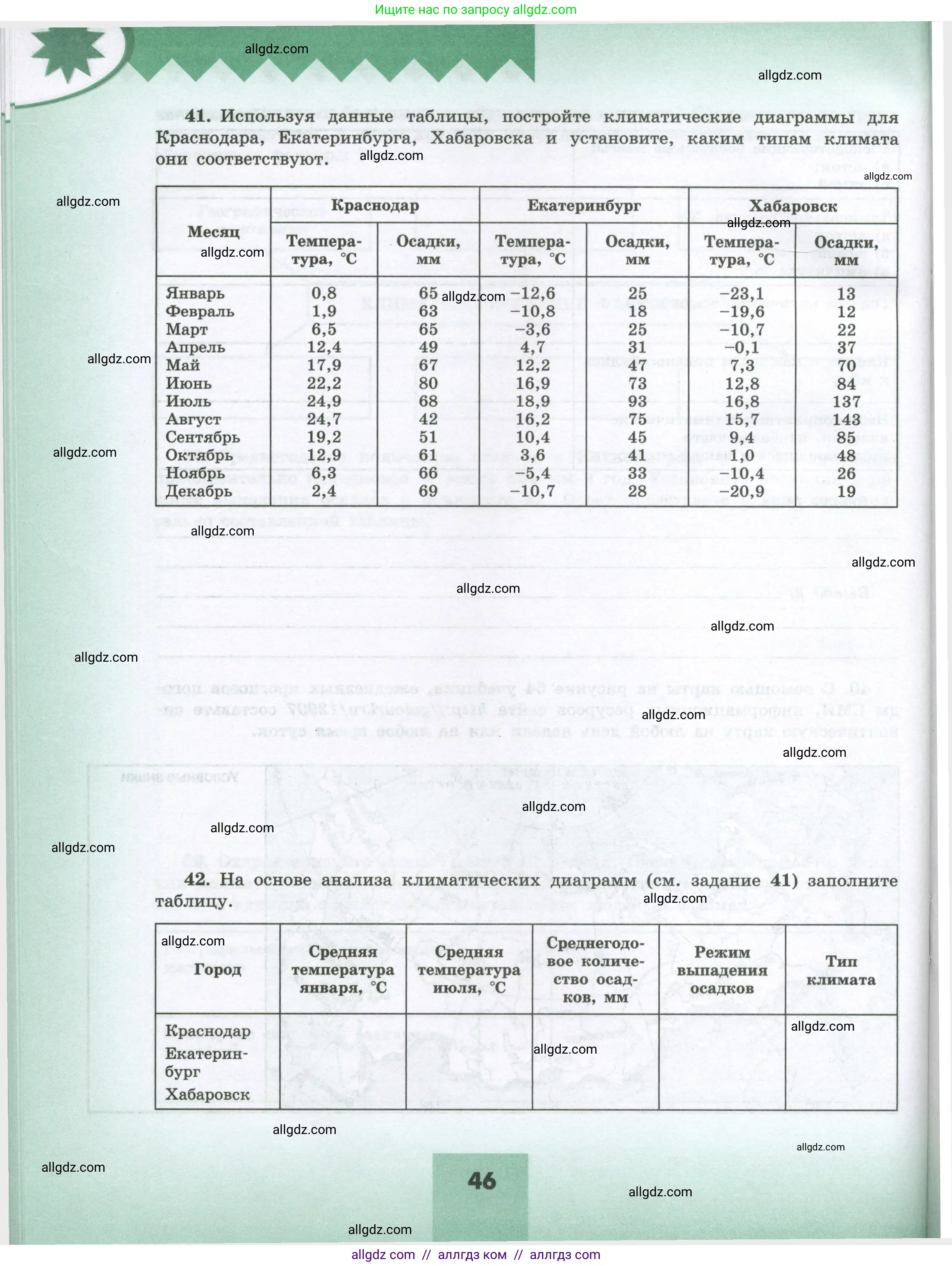 География, 8 класс Мой тренажёр, автор: Николина Вера Викторовна, издательство Просвещение, Москва, 2023, жёлтого цвета, страница 46