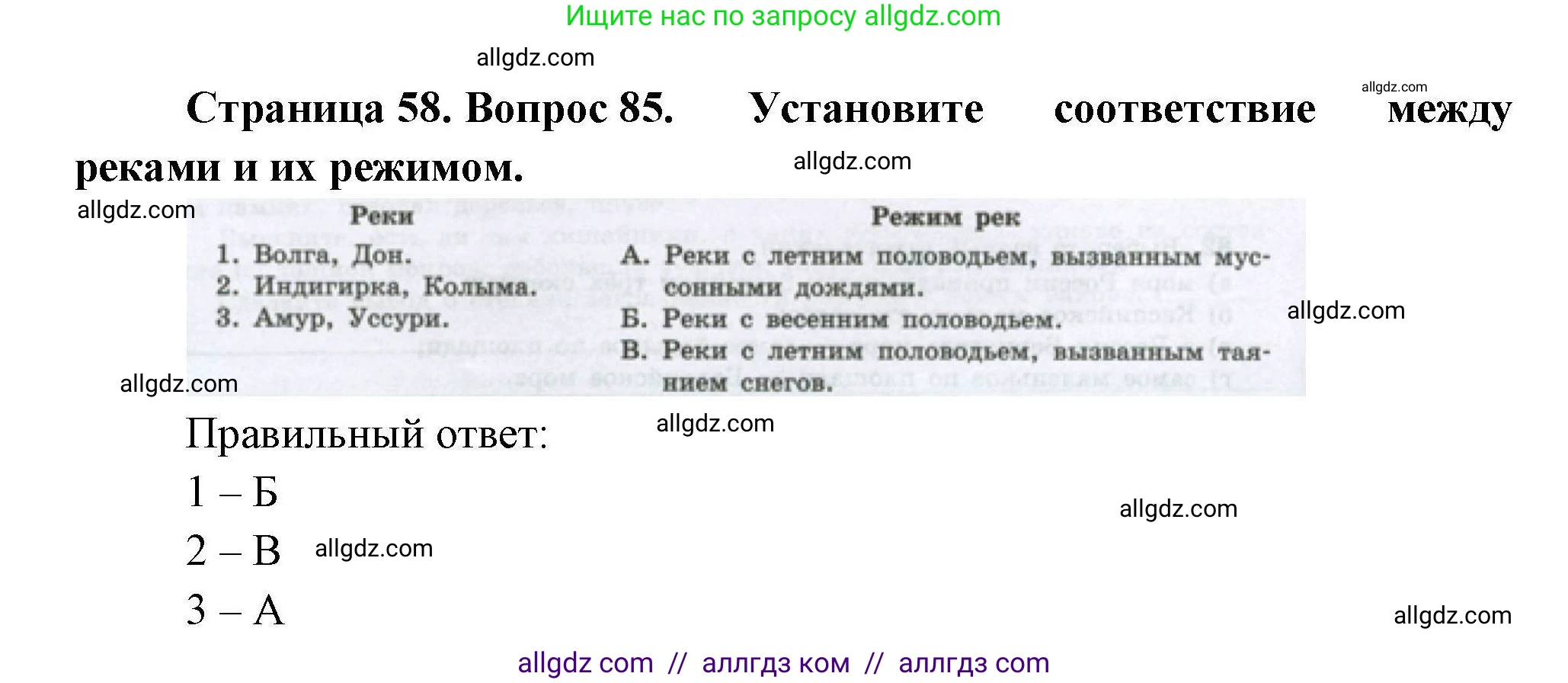 География, 8 класс Мой тренажёр, автор: Николина Вера Викторовна, издательство Просвещение, Москва, 2023, жёлтого цвета, страница 58, номер 85, Решение