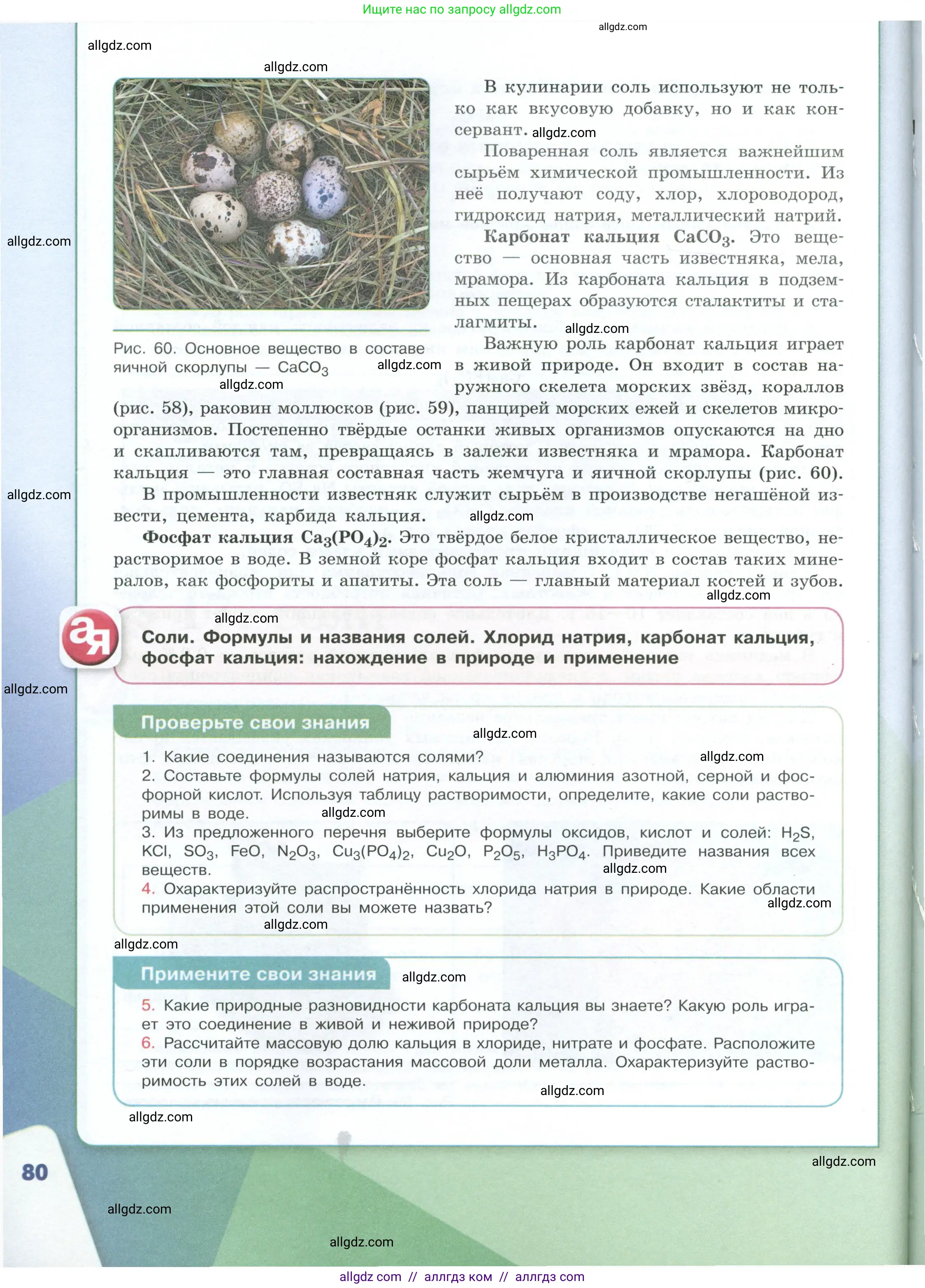 Химия, 8 класс Учебник, авторы: Габриелян Олег Саргисович, Остроумов Игорь Геннадьевич, Сладков Сергей Анатольевич, издательство Просвещение, Москва, 2023, белого цвета, страница 80