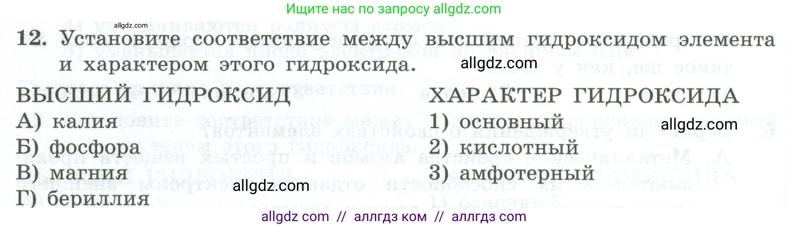 Химия, 8 класс Проверочные и контрольные работы, авторы: Габриелян Олег Саргисович, Лысова Галина Георгиевна, издательство Просвещение, Москва, 2023, белого цвета, страница 164, номер 12, Условие