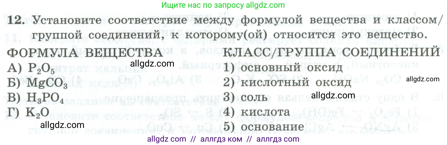 Химия, 8 класс Проверочные и контрольные работы, авторы: Габриелян Олег Саргисович, Лысова Галина Георгиевна, издательство Просвещение, Москва, 2023, белого цвета, страница 170, номер 12, Условие