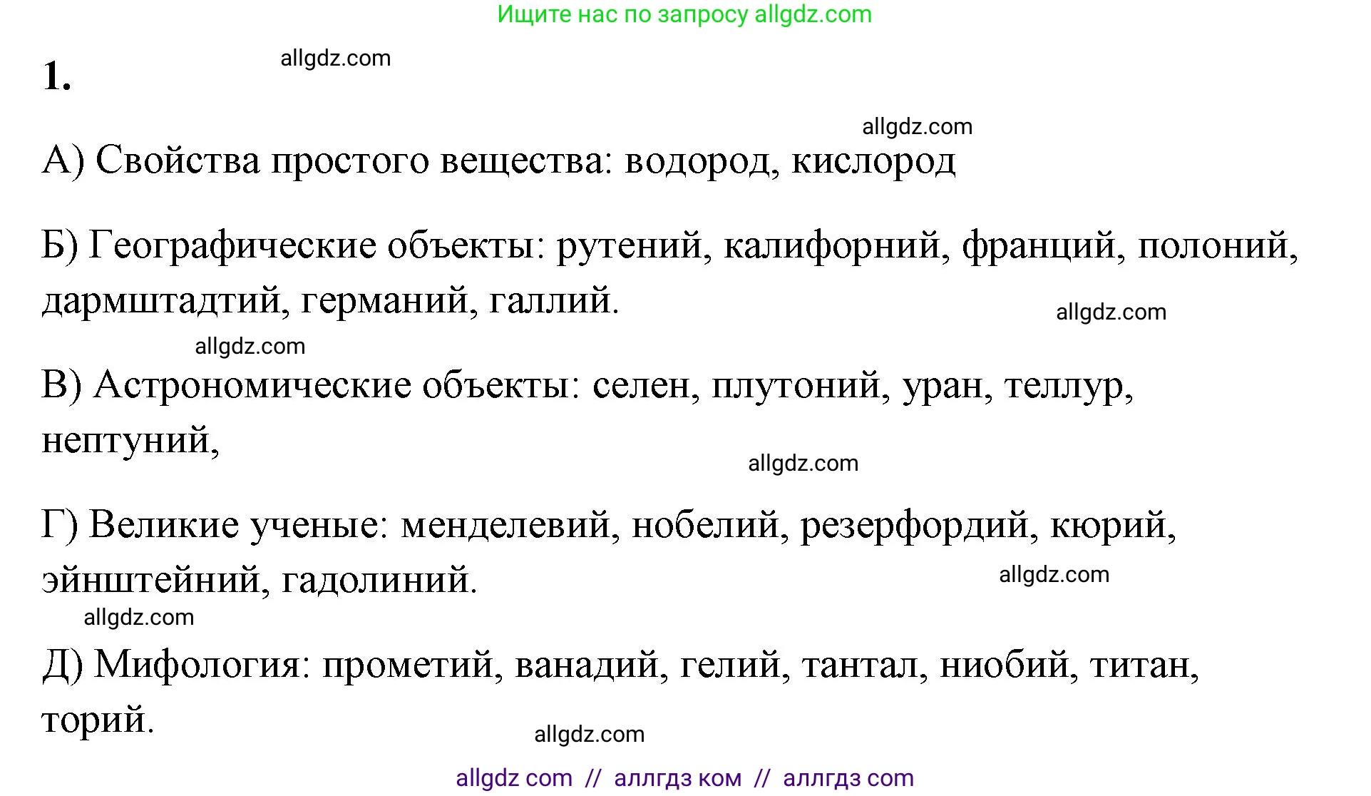 Химия, 8 класс рабочая тетрадь, авторы: Габриелян Олег Саргисович, Сладков Сергей Анатольевич, Остроумов Игорь Геннадьевич, издательство Просвещение, Москва, 2023, белого цвета, страница 29, номер 1, Решение