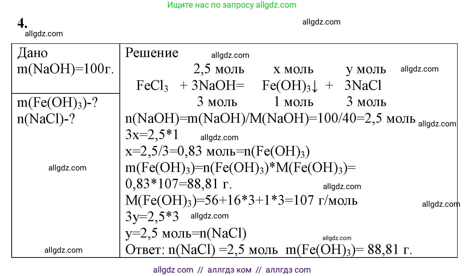 Химия, 8 класс рабочая тетрадь, авторы: Габриелян Олег Саргисович, Сладков Сергей Анатольевич, Остроумов Игорь Геннадьевич, издательство Просвещение, Москва, 2023, белого цвета, страница 77, номер 4, Решение