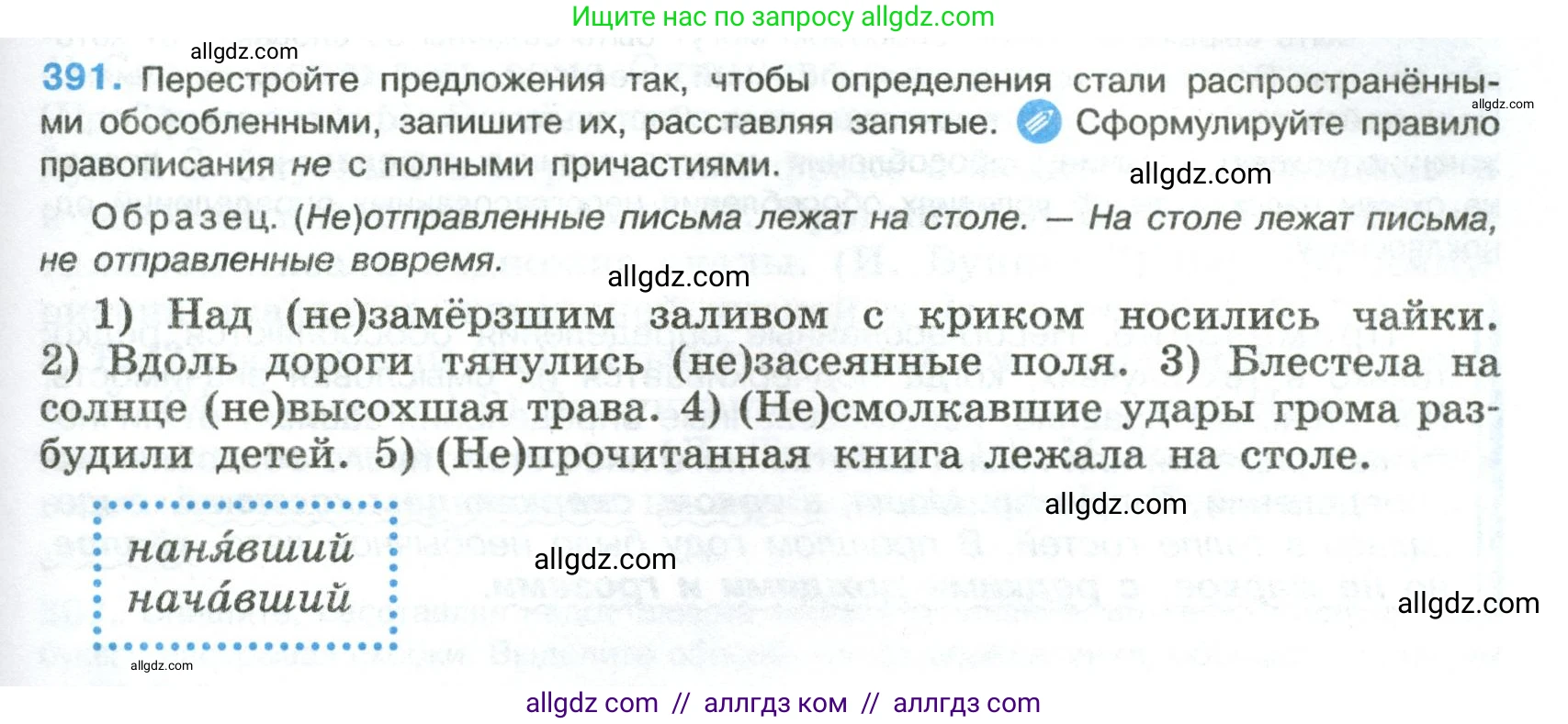 Русский язык, 8 класс Учебник, авторы: Бархударов Степан Григорьевич, Крючков Сергей Ефимович, Максимов Леонард Юрьевич, Чешко Лев Антонович, Николина Наталия Анатольевна, Мишина Клара Ивановна, Текучева Ирина Викторовна, Курцева Зоя Ивановна, Комиссарова Людмила Юрьевна, издательство Просвещение, Москва, 2023, зелёного цвета, страница 199, номер 391, Условие 2023