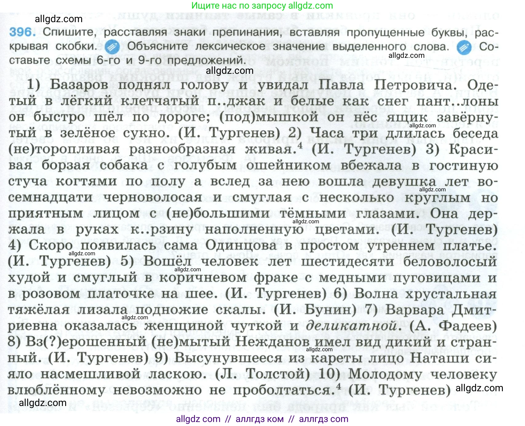Русский язык, 8 класс Учебник, авторы: Бархударов Степан Григорьевич, Крючков Сергей Ефимович, Максимов Леонард Юрьевич, Чешко Лев Антонович, Николина Наталия Анатольевна, Мишина Клара Ивановна, Текучева Ирина Викторовна, Курцева Зоя Ивановна, Комиссарова Людмила Юрьевна, издательство Просвещение, Москва, 2023, зелёного цвета, страница 201, номер 396, Условие 2023