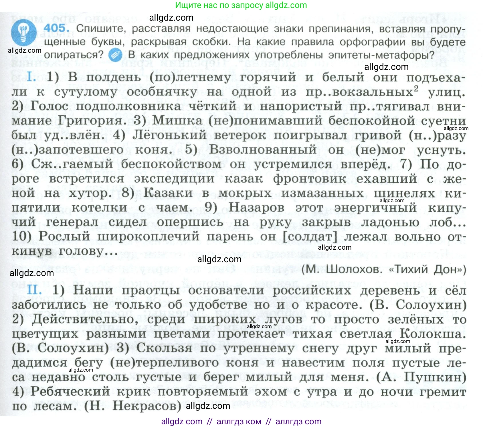 Русский язык, 8 класс Учебник, авторы: Бархударов Степан Григорьевич, Крючков Сергей Ефимович, Максимов Леонард Юрьевич, Чешко Лев Антонович, Николина Наталия Анатольевна, Мишина Клара Ивановна, Текучева Ирина Викторовна, Курцева Зоя Ивановна, Комиссарова Людмила Юрьевна, издательство Просвещение, Москва, 2023, зелёного цвета, страница 205, номер 405, Условие 2023