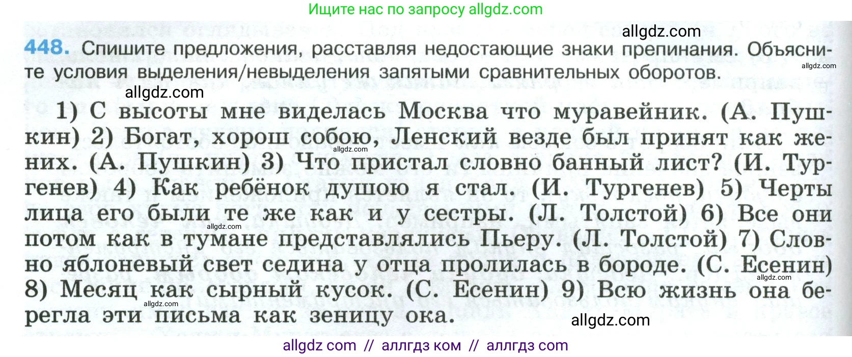 Русский язык, 8 класс Учебник, авторы: Бархударов Степан Григорьевич, Крючков Сергей Ефимович, Максимов Леонард Юрьевич, Чешко Лев Антонович, Николина Наталия Анатольевна, Мишина Клара Ивановна, Текучева Ирина Викторовна, Курцева Зоя Ивановна, Комиссарова Людмила Юрьевна, издательство Просвещение, Москва, 2023, зелёного цвета, страница 228, номер 448, Условие 2023
