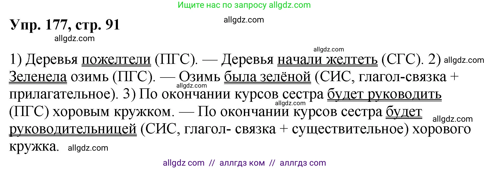 Русский язык, 8 класс Учебник, авторы: Бархударов Степан Григорьевич, Крючков Сергей Ефимович, Максимов Леонард Юрьевич, Чешко Лев Антонович, Николина Наталия Анатольевна, Мишина Клара Ивановна, Текучева Ирина Викторовна, Курцева Зоя Ивановна, Комиссарова Людмила Юрьевна, издательство Просвещение, Москва, 2023, зелёного цвета, страница 91, номер 177, Решение 1 (2023-2027)