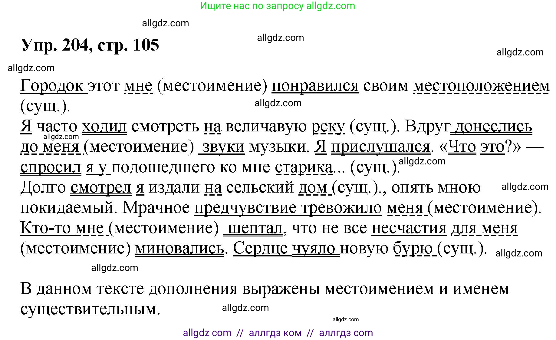 Русский язык, 8 класс Учебник, авторы: Бархударов Степан Григорьевич, Крючков Сергей Ефимович, Максимов Леонард Юрьевич, Чешко Лев Антонович, Николина Наталия Анатольевна, Мишина Клара Ивановна, Текучева Ирина Викторовна, Курцева Зоя Ивановна, Комиссарова Людмила Юрьевна, издательство Просвещение, Москва, 2023, зелёного цвета, страница 105, номер 204, Решение 1 (2023-2027)