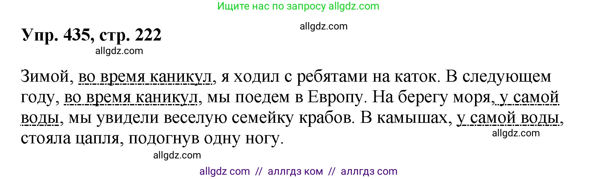 Русский язык, 8 класс Учебник, авторы: Бархударов Степан Григорьевич, Крючков Сергей Ефимович, Максимов Леонард Юрьевич, Чешко Лев Антонович, Николина Наталия Анатольевна, Мишина Клара Ивановна, Текучева Ирина Викторовна, Курцева Зоя Ивановна, Комиссарова Людмила Юрьевна, издательство Просвещение, Москва, 2023, зелёного цвета, страница 222, номер 435, Решение 1 (2023-2027)