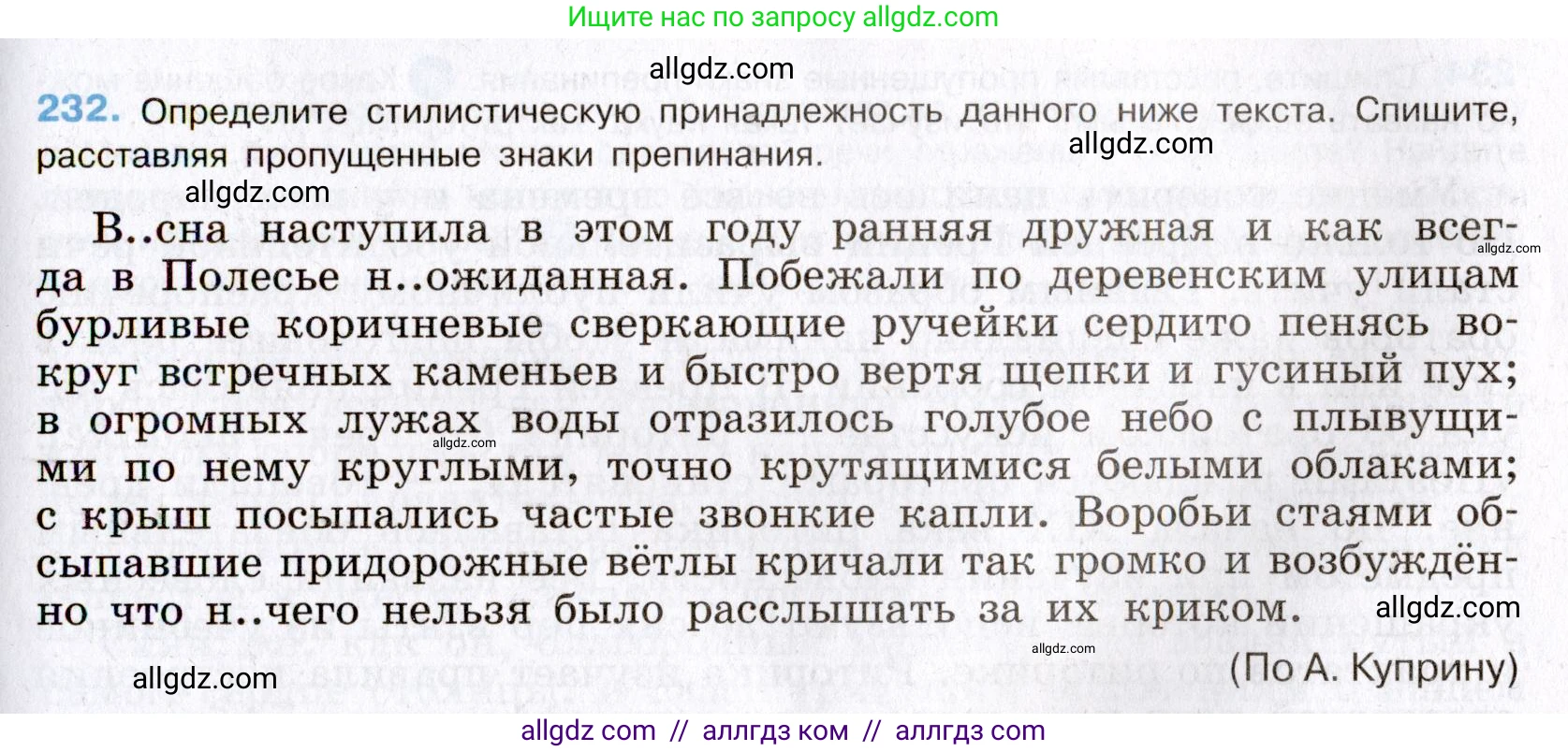 Русский язык, 8 класс Учебник, авторы: Бархударов Степан Григорьевич, Крючков Сергей Ефимович, Максимов Леонард Юрьевич, Чешко Лев Антонович, Николина Наталия Анатольевна, Мишина Клара Ивановна, Текучева Ирина Викторовна, Курцева Зоя Ивановна, Комиссарова Людмила Юрьевна, издательство Просвещение, Москва, 2023, зелёного цвета, страница 117, номер 232, Условие 2019-2022