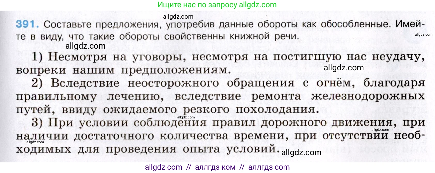 Русский язык, 8 класс Учебник, авторы: Бархударов Степан Григорьевич, Крючков Сергей Ефимович, Максимов Леонард Юрьевич, Чешко Лев Антонович, Николина Наталия Анатольевна, Мишина Клара Ивановна, Текучева Ирина Викторовна, Курцева Зоя Ивановна, Комиссарова Людмила Юрьевна, издательство Просвещение, Москва, 2023, зелёного цвета, страница 199, номер 391, Условие 2019-2022