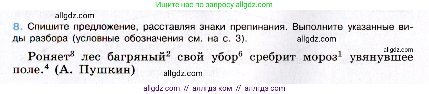 Русский язык, 8 класс Учебник, авторы: Бархударов Степан Григорьевич, Крючков Сергей Ефимович, Максимов Леонард Юрьевич, Чешко Лев Антонович, Николина Наталия Анатольевна, Мишина Клара Ивановна, Текучева Ирина Викторовна, Курцева Зоя Ивановна, Комиссарова Людмила Юрьевна, издательство Просвещение, Москва, 2023, зелёного цвета, страница 10, номер 8, Условие 2019-2022