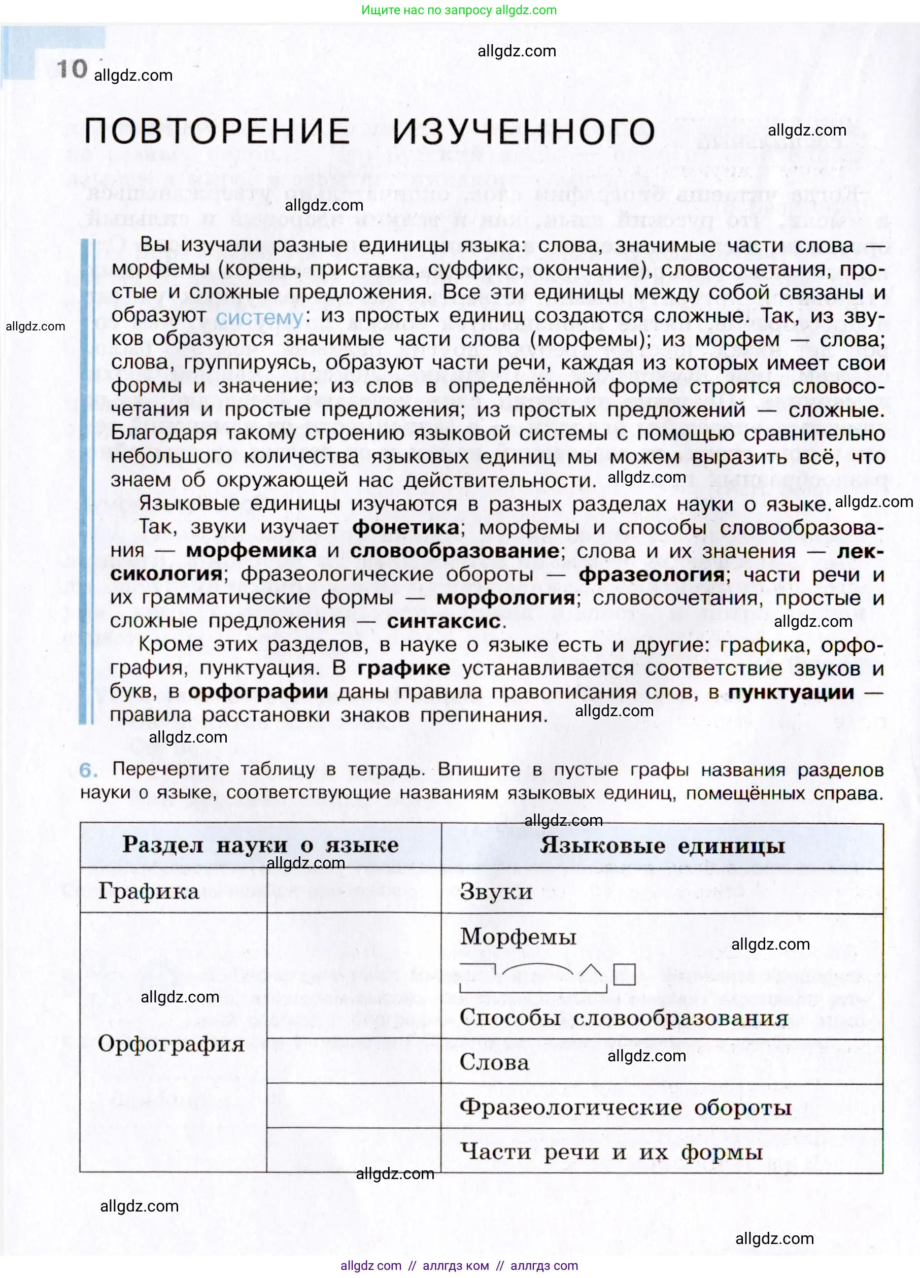 Русский язык, 8 класс Учебник, авторы: Бархударов Степан Григорьевич, Крючков Сергей Ефимович, Максимов Леонард Юрьевич, Чешко Лев Антонович, Николина Наталия Анатольевна, Мишина Клара Ивановна, Текучева Ирина Викторовна, Курцева Зоя Ивановна, Комиссарова Людмила Юрьевна, издательство Просвещение, Москва, 2023, зелёного цвета, страница 10