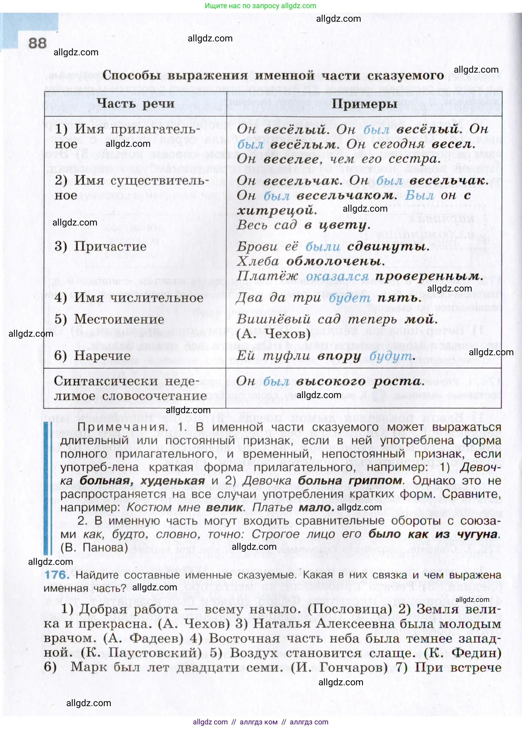 Русский язык, 8 класс Учебник, авторы: Бархударов Степан Григорьевич, Крючков Сергей Ефимович, Максимов Леонард Юрьевич, Чешко Лев Антонович, Николина Наталия Анатольевна, Мишина Клара Ивановна, Текучева Ирина Викторовна, Курцева Зоя Ивановна, Комиссарова Людмила Юрьевна, издательство Просвещение, Москва, 2023, зелёного цвета, страница 88