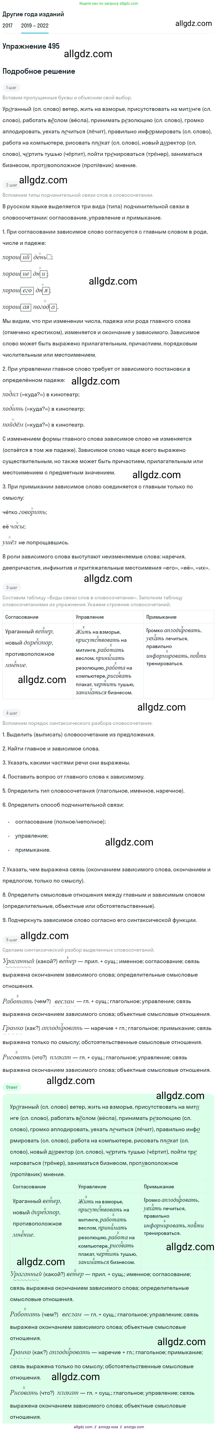 Русский язык, 8 класс Учебник, авторы: Бархударов Степан Григорьевич, Крючков Сергей Ефимович, Максимов Леонард Юрьевич, Чешко Лев Антонович, Николина Наталия Анатольевна, Мишина Клара Ивановна, Текучева Ирина Викторовна, Курцева Зоя Ивановна, Комиссарова Людмила Юрьевна, издательство Просвещение, Москва, 2023, зелёного цвета, страница 249, номер 495, Решение 1 (2019-2023)