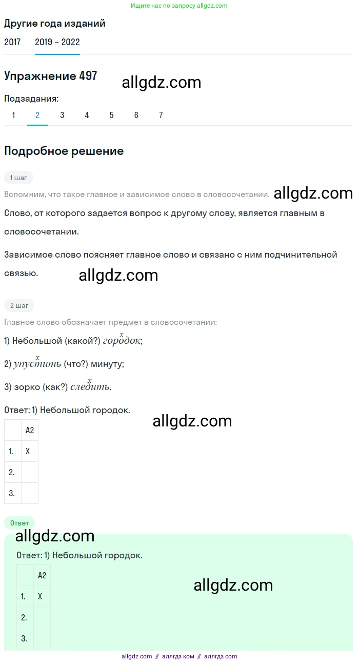 Русский язык, 8 класс Учебник, авторы: Бархударов Степан Григорьевич, Крючков Сергей Ефимович, Максимов Леонард Юрьевич, Чешко Лев Антонович, Николина Наталия Анатольевна, Мишина Клара Ивановна, Текучева Ирина Викторовна, Курцева Зоя Ивановна, Комиссарова Людмила Юрьевна, издательство Просвещение, Москва, 2023, зелёного цвета, страница 249, номер 497, Решение 1 (2019-2023) (продолжение 2)