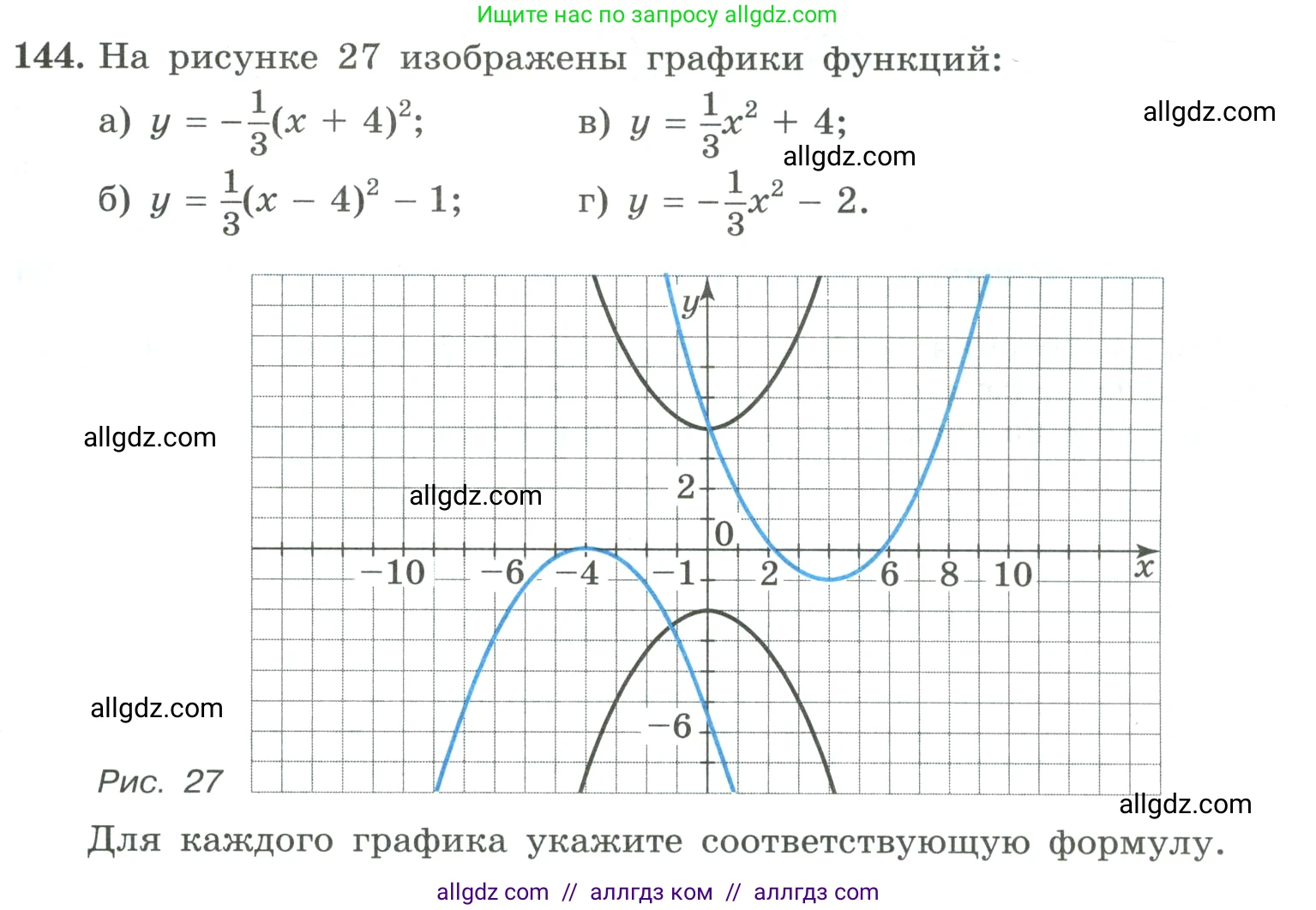 Алгебра, 9 класс Учебник, авторы: Макарычев Юрий Николаевич, Миндюк Нора Григорьевна, Нешков Константин Иванович, Суворова Светлана Борисовна, издательство Просвещение, Москва, 2023, белого цвета, страница 55, номер 144, Условие