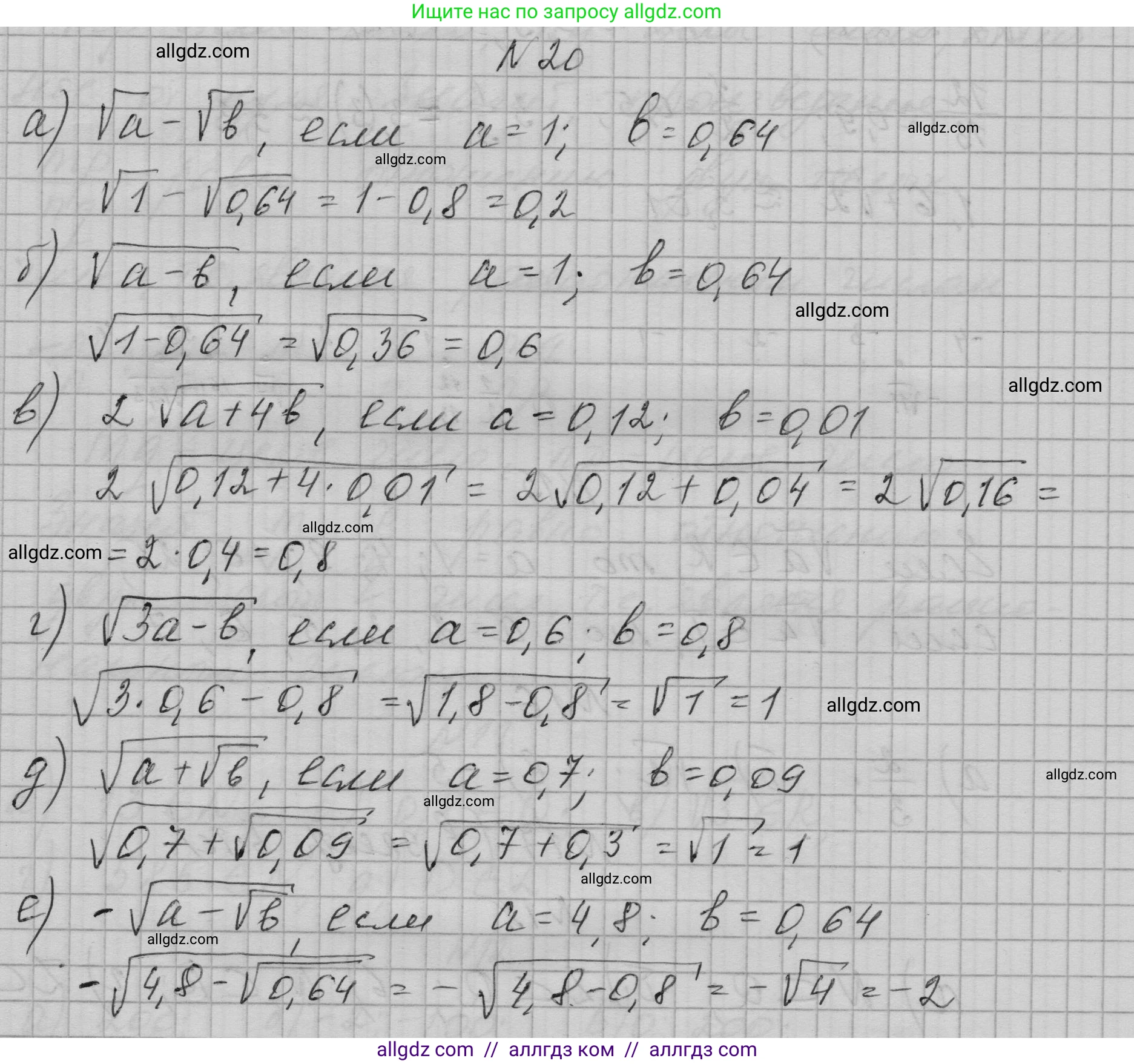 Алгебра, 9 класс Учебник, авторы: Макарычев Юрий Николаевич, Миндюк Нора Григорьевна, Нешков Константин Иванович, Суворова Светлана Борисовна, издательство Просвещение, Москва, 2023, белого цвета, страница 11, номер 20, Решение 1