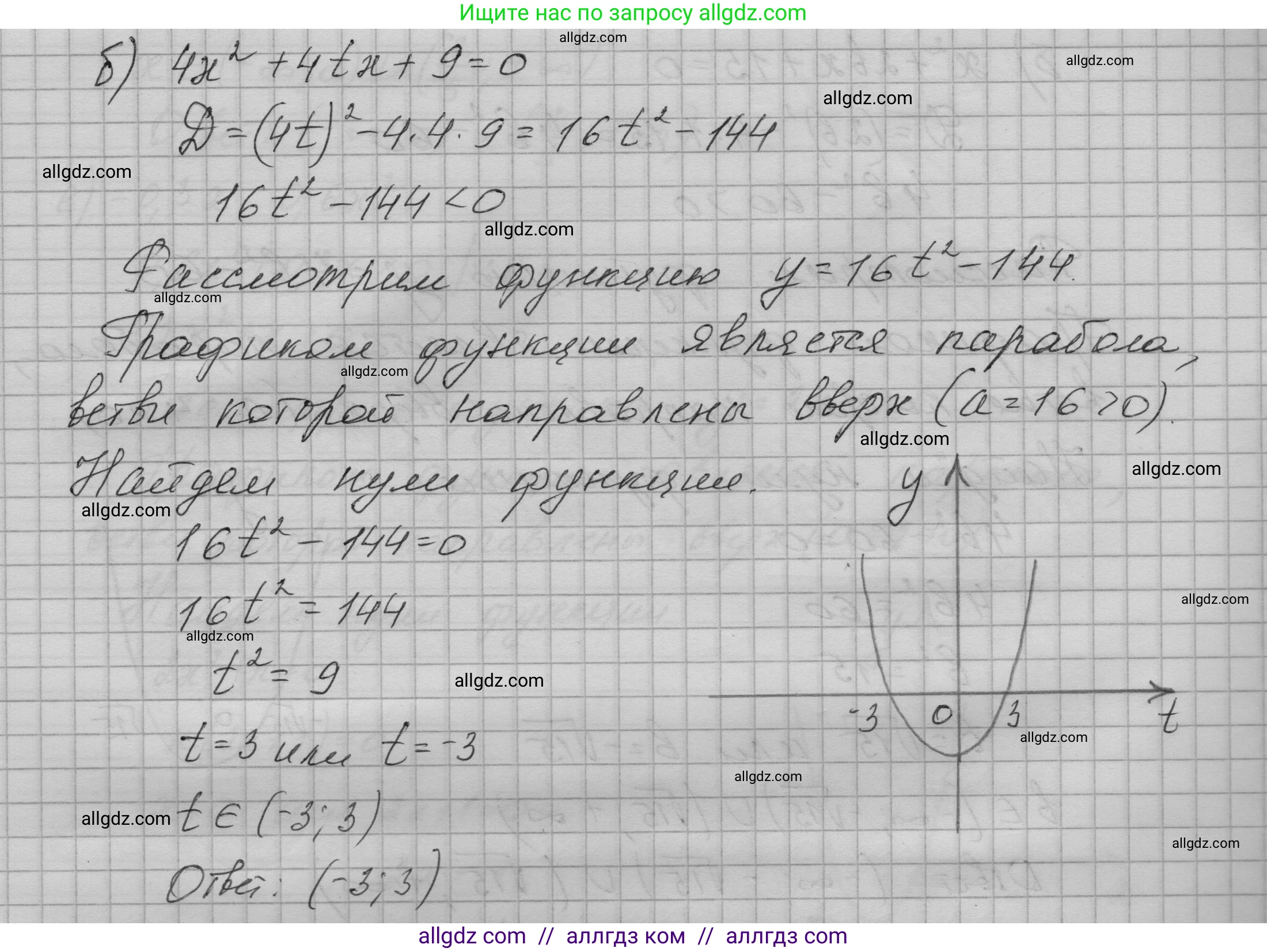 Алгебра, 9 класс Учебник, авторы: Макарычев Юрий Николаевич, Миндюк Нора Григорьевна, Нешков Константин Иванович, Суворова Светлана Борисовна, издательство Просвещение, Москва, 2023, белого цвета, страница 91, номер 271, Решение 1 (продолжение 2)