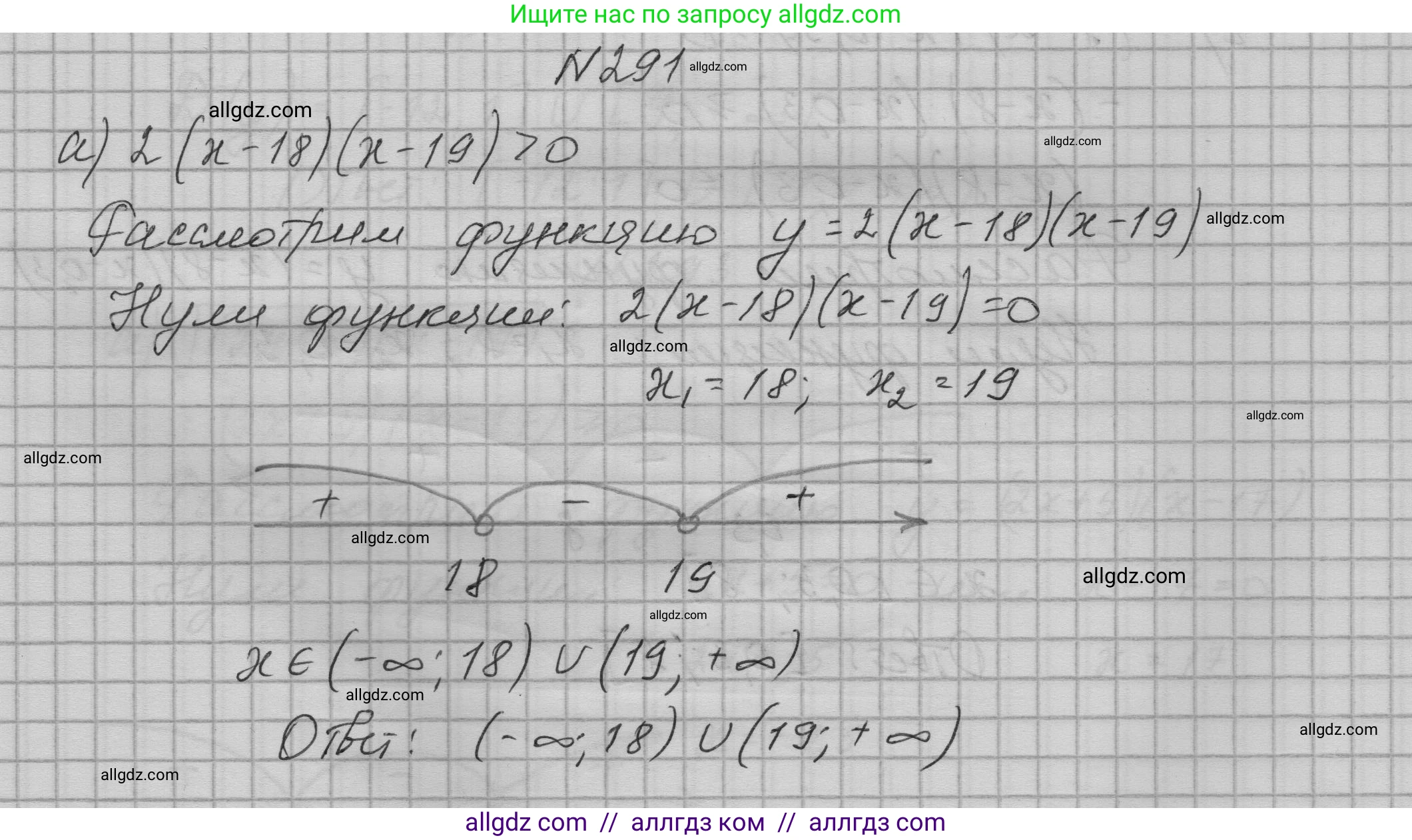 Алгебра, 9 класс Учебник, авторы: Макарычев Юрий Николаевич, Миндюк Нора Григорьевна, Нешков Константин Иванович, Суворова Светлана Борисовна, издательство Просвещение, Москва, 2023, белого цвета, страница 97, номер 291, Решение 1