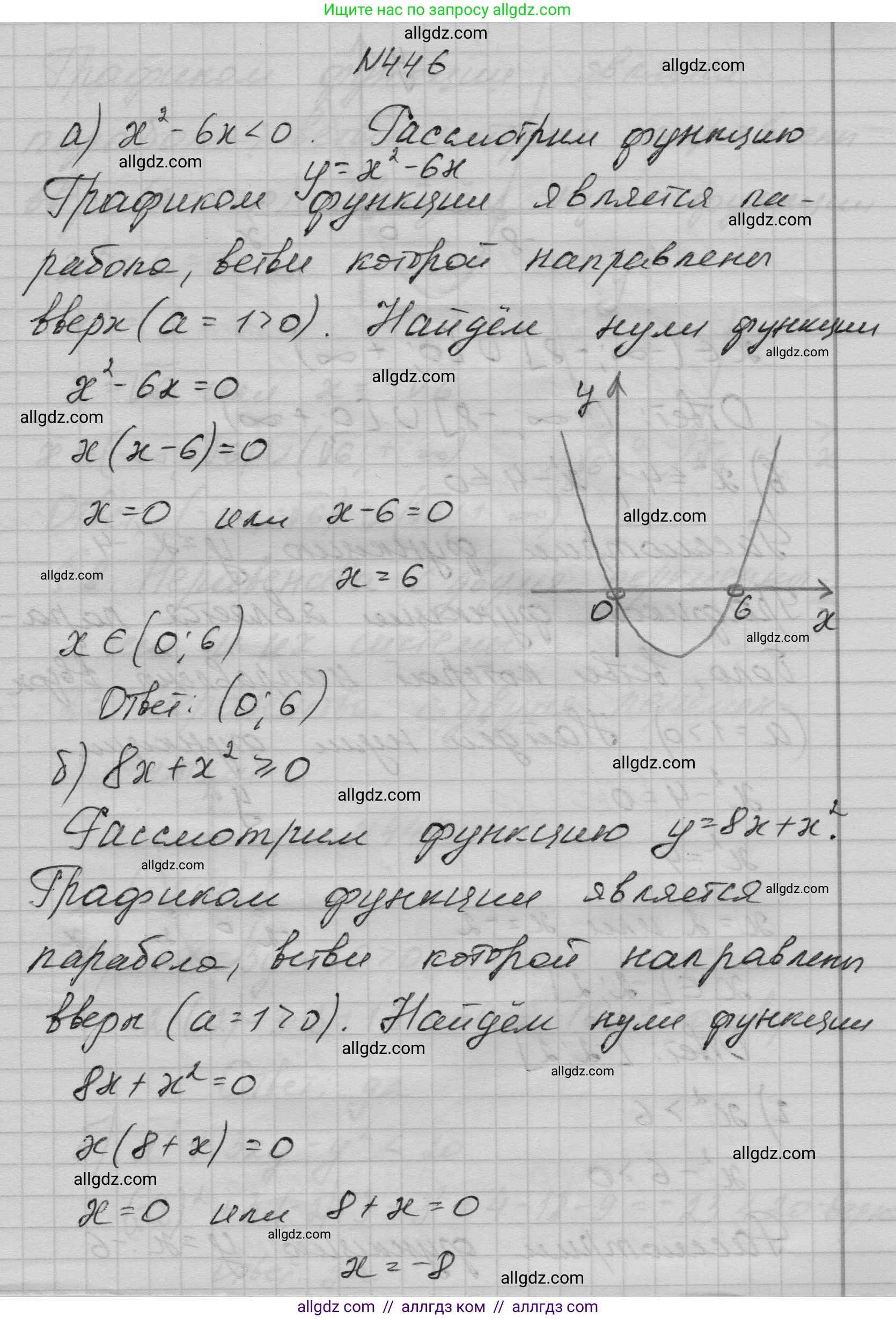 Алгебра, 9 класс Учебник, авторы: Макарычев Юрий Николаевич, Миндюк Нора Григорьевна, Нешков Константин Иванович, Суворова Светлана Борисовна, издательство Просвещение, Москва, 2023, белого цвета, страница 130, номер 446, Решение 1