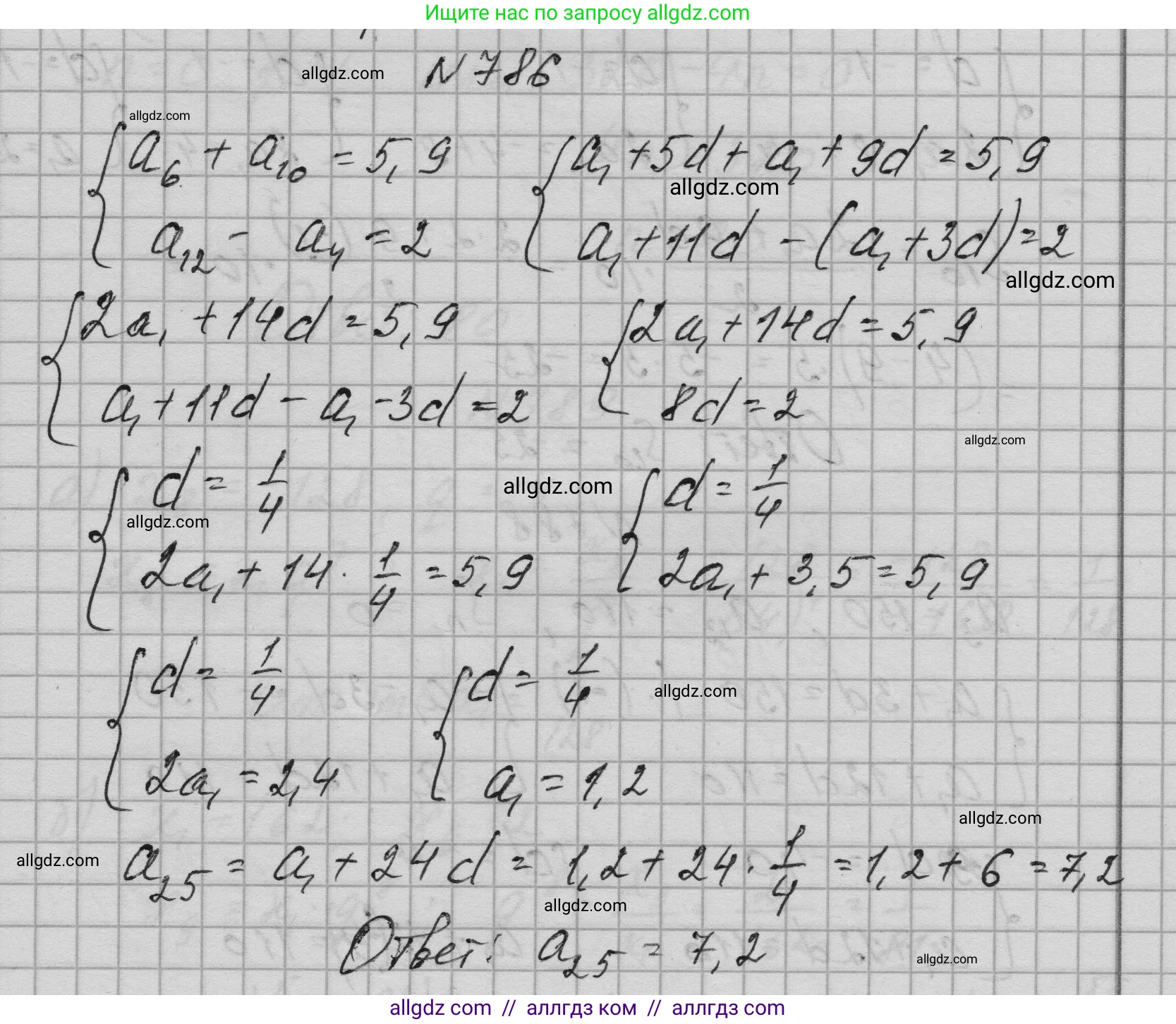 Алгебра, 9 класс Учебник, авторы: Макарычев Юрий Николаевич, Миндюк Нора Григорьевна, Нешков Константин Иванович, Суворова Светлана Борисовна, издательство Просвещение, Москва, 2023, белого цвета, страница 201, номер 786, Решение 1