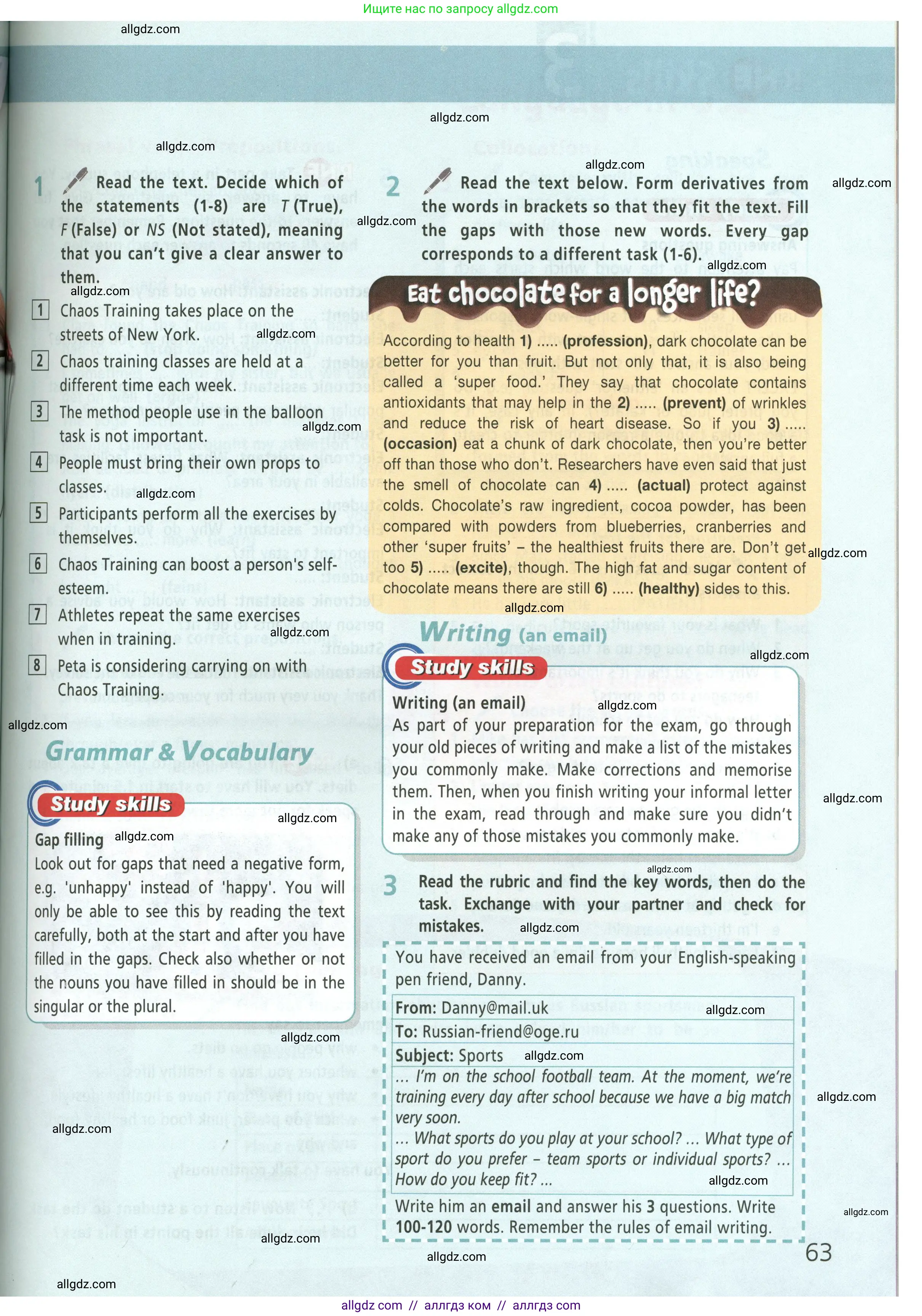 Английский язык (english), 9 класс Учебник (Student's book), авторы: Баранова Ксения Михайловна (Baranova Ksenia), Дули Дженни (Dooley Jenny), Копылова Виктория Викторовна (Kopylova Victoria), Мильруд Радислав Петрович (Millrood Radislav), Эванс Вирджиния (Evans Virginia), издательство Просвещение, Москва, 2023, белого цвета, страница 63