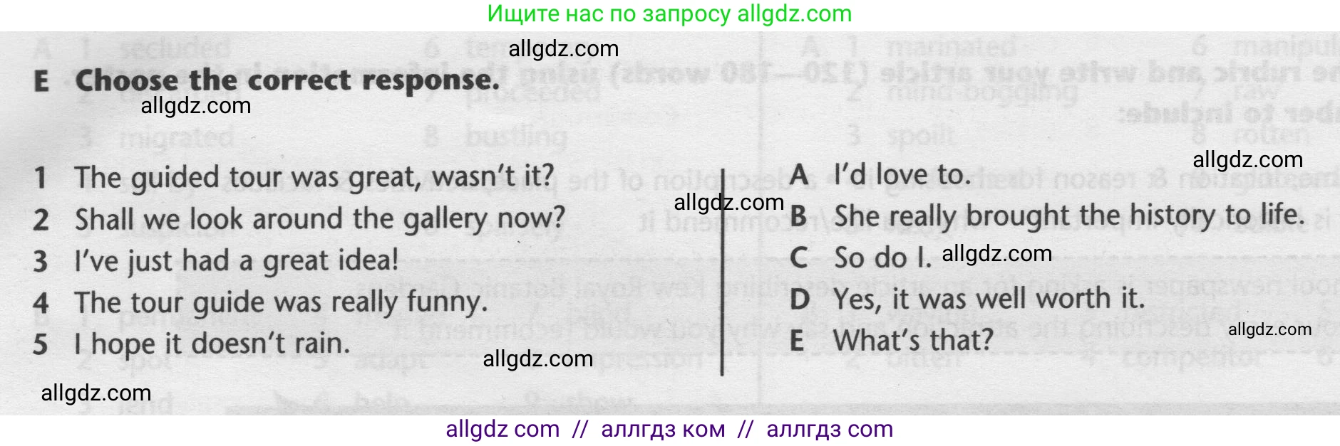 Английский язык (english), 9 класс контрольные задания (test booklet), авторы: Баранова Ксения Михайловна (Baranova Ksenia), Дули Дженни (Dooley Jenny), Копылова Виктория Викторовна (Kopylova Victoria), Мильруд Радислав Петрович (Millrood Radislav), Эванс Вирджиния (Evans Virginia), издательство Просвещение, Москва, 2019, серого цвета, страница 31, номер E, Условие 2024-2027